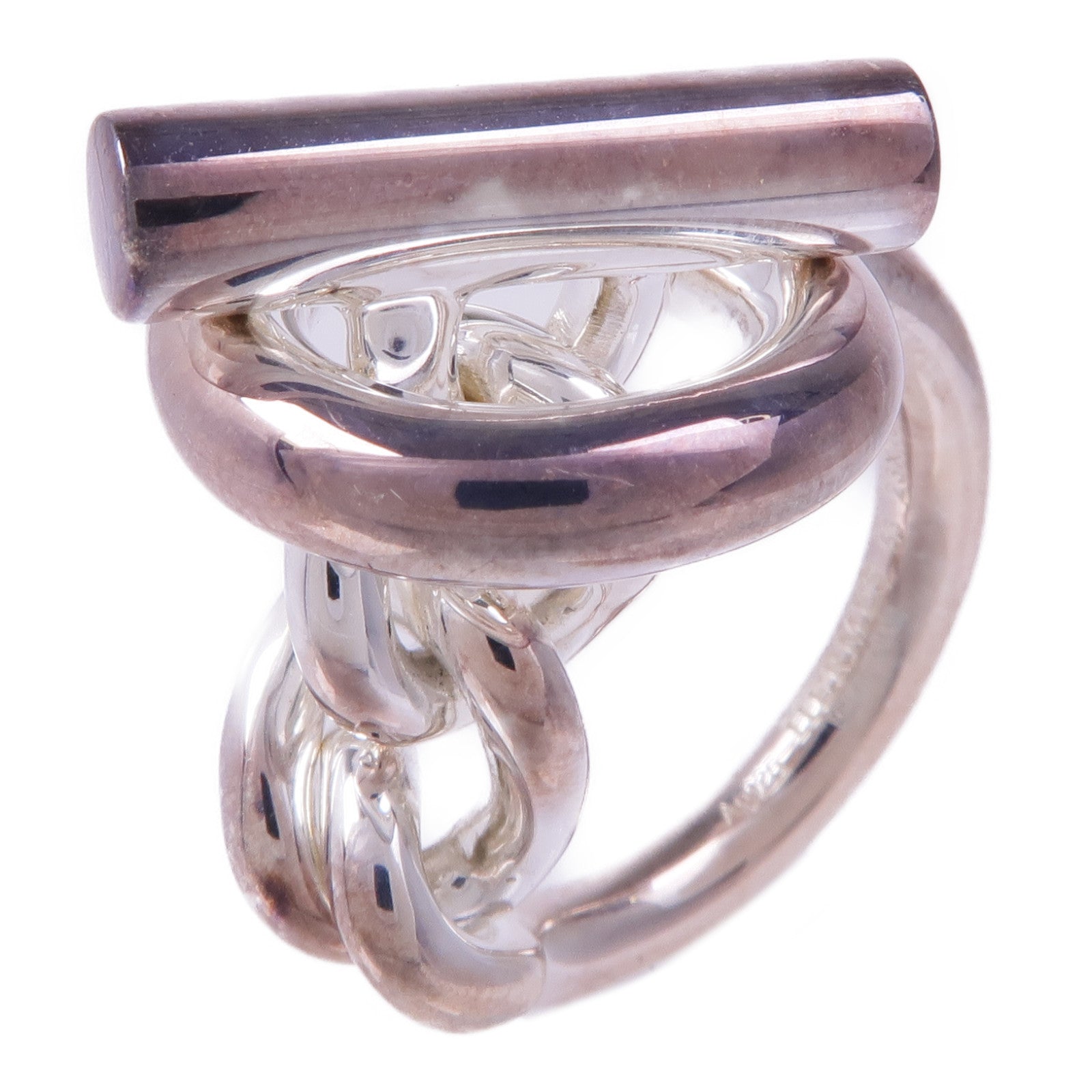 HERMES 925純銀Croisette Ring戒指Hermes#53/US#6.25