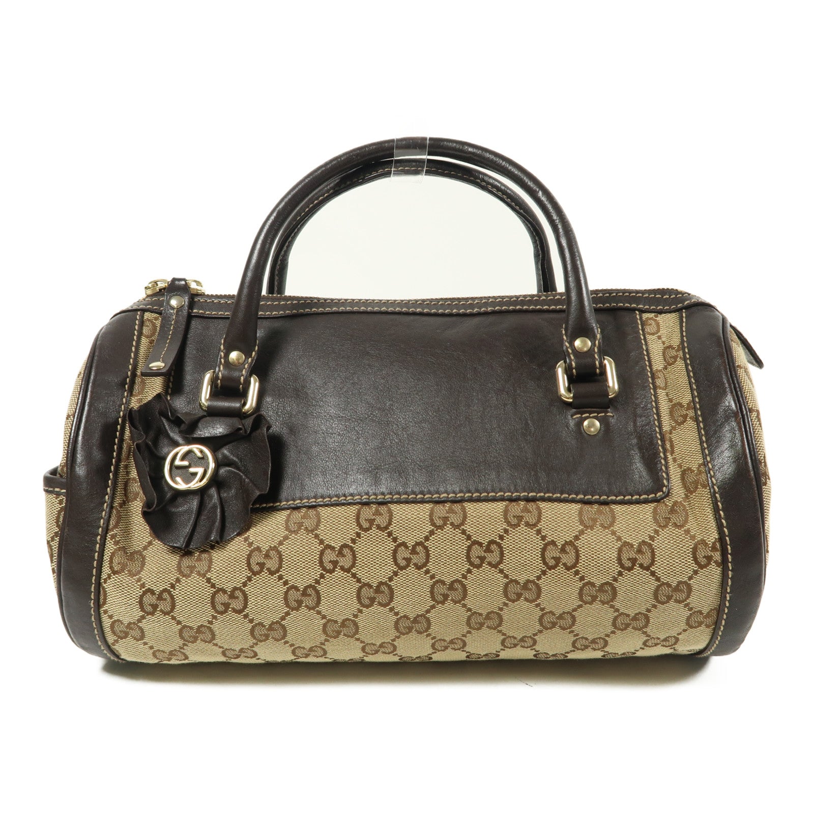 GUCCI 帆布Hand Bag金扣手挽袋