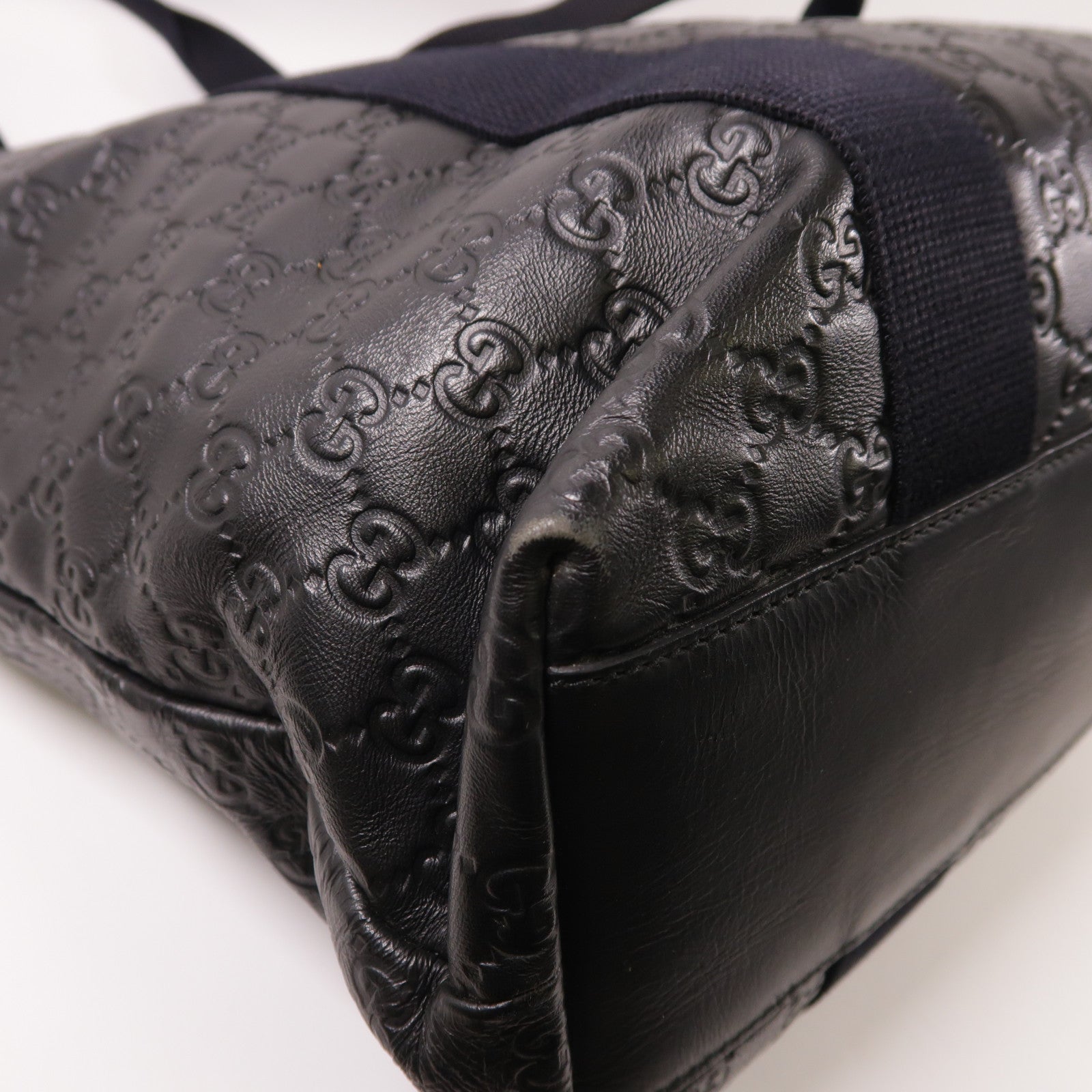 GUCCI GG SHW Tote Bag 268175 Calfskin Leather Black