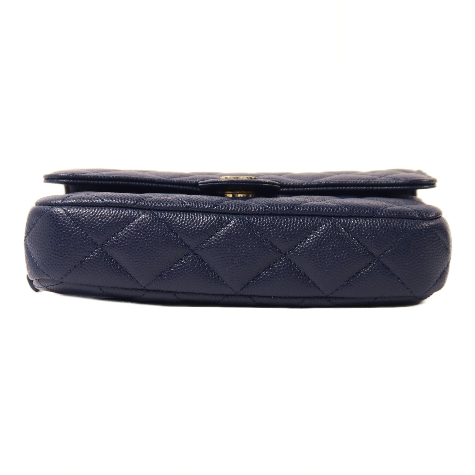 CHANEL 牛皮皮革Phone Case Bag金扣鏈帶肩背袋