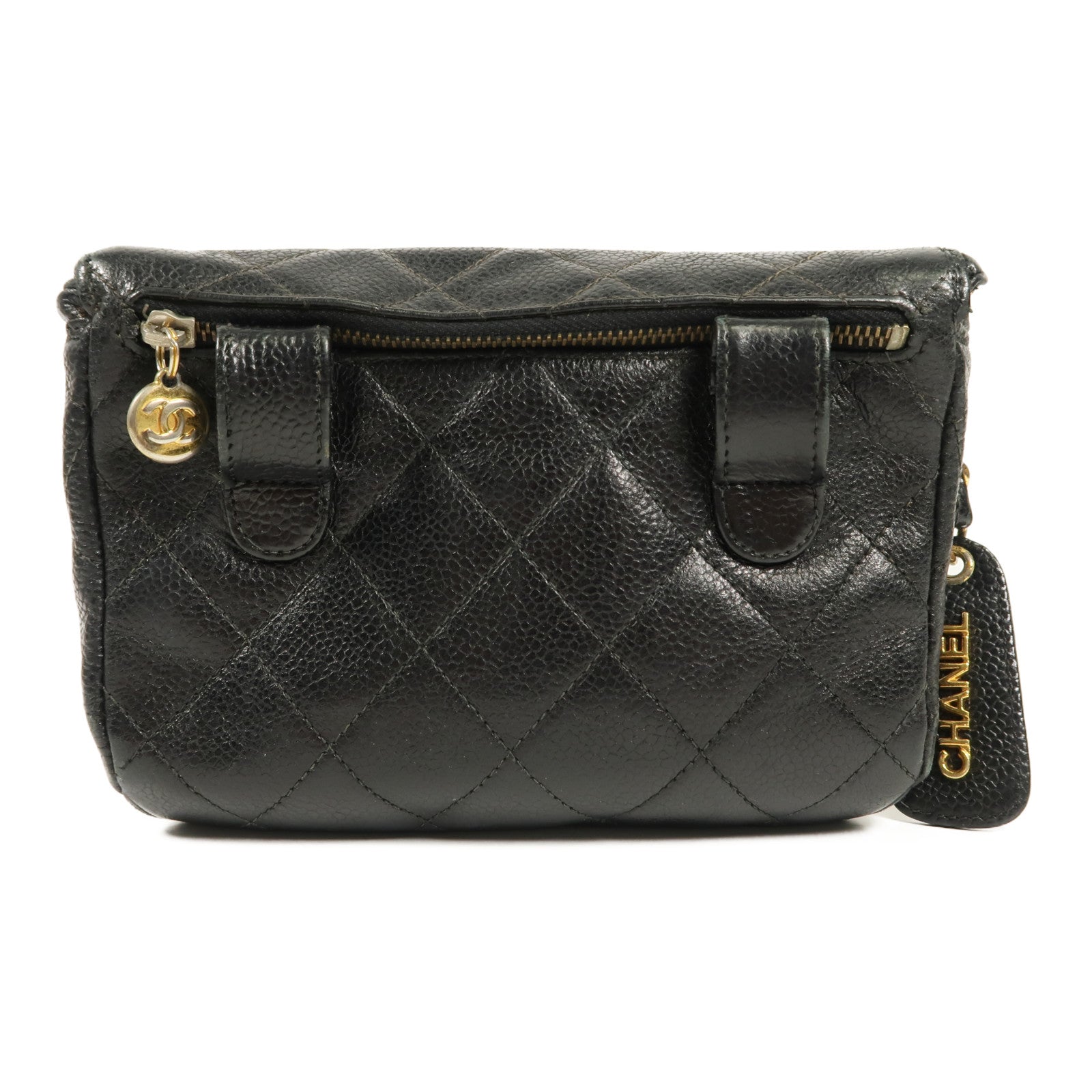 CHANEL 牛皮皮革Waist Bag金扣腰包