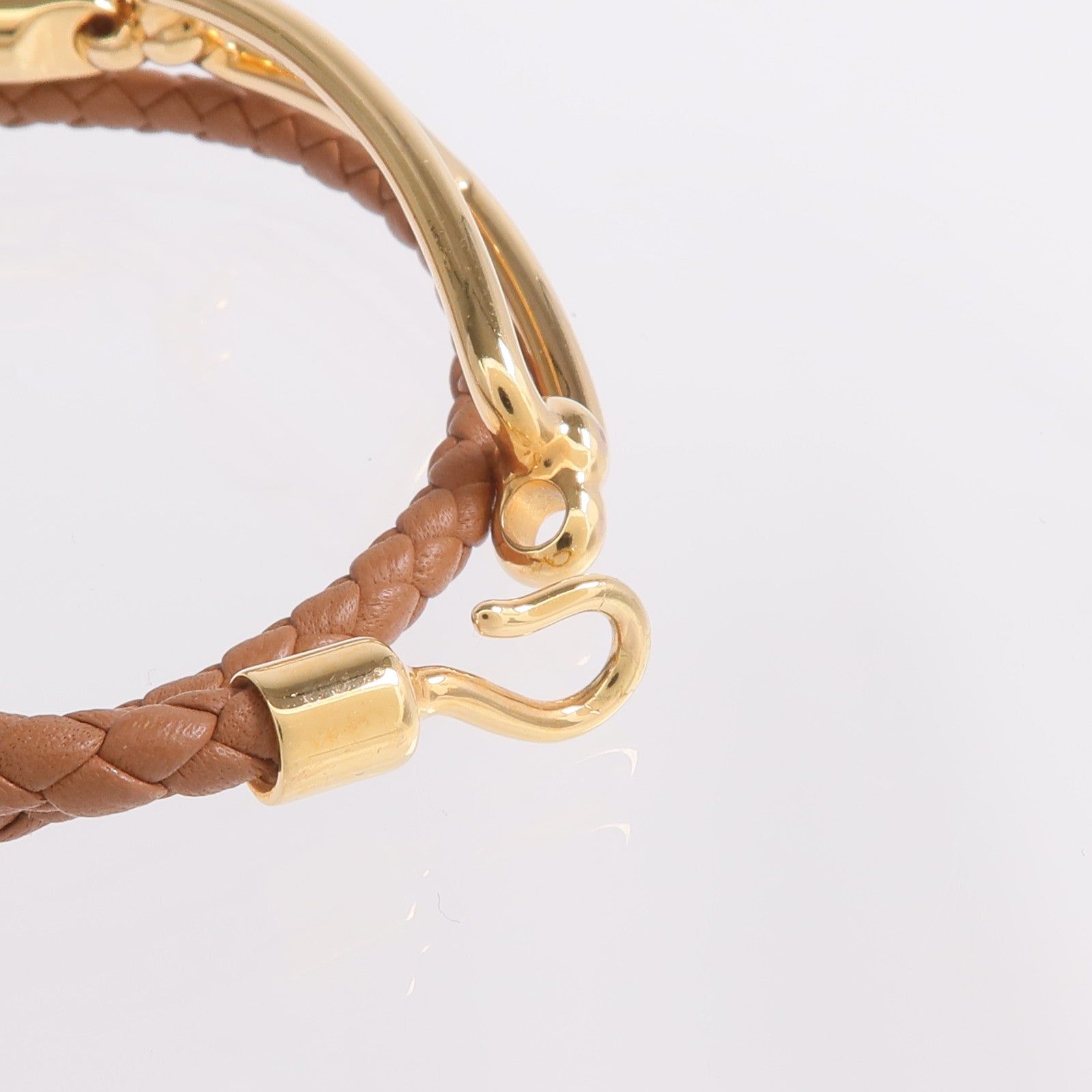 HERMES Swift皮革Roulis Double Tour Bracelet金扣手鏈Gold