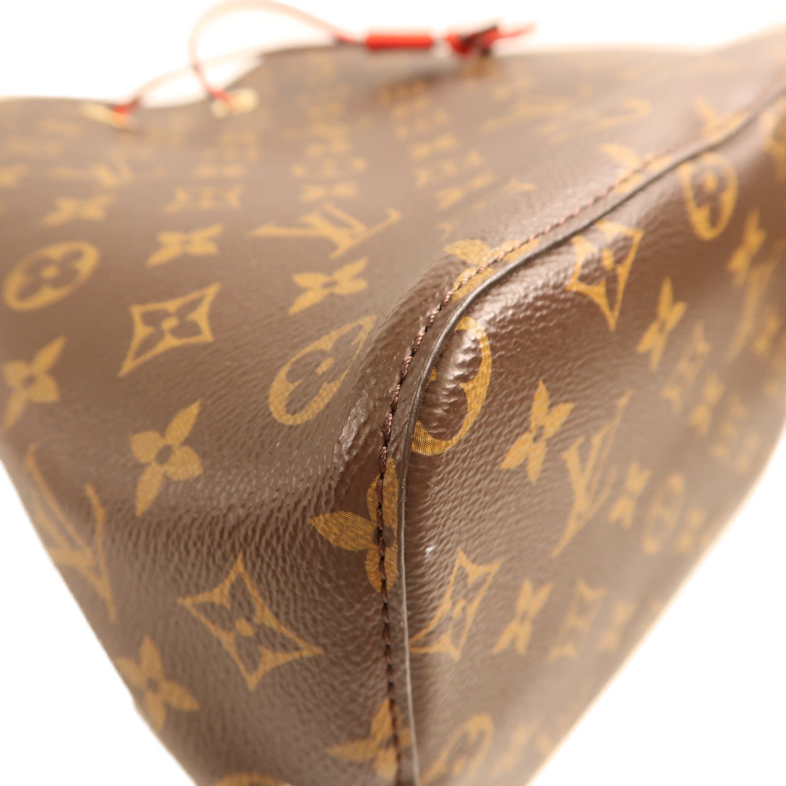 LOUIS VUITTON Monogram Neo Noe MM金扣肩背袋Coquelicot/紅色