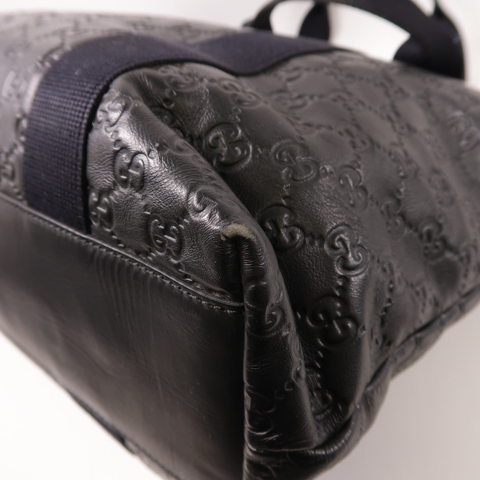 GUCCI GG SHW Tote Bag 268175 Calfskin Leather Black