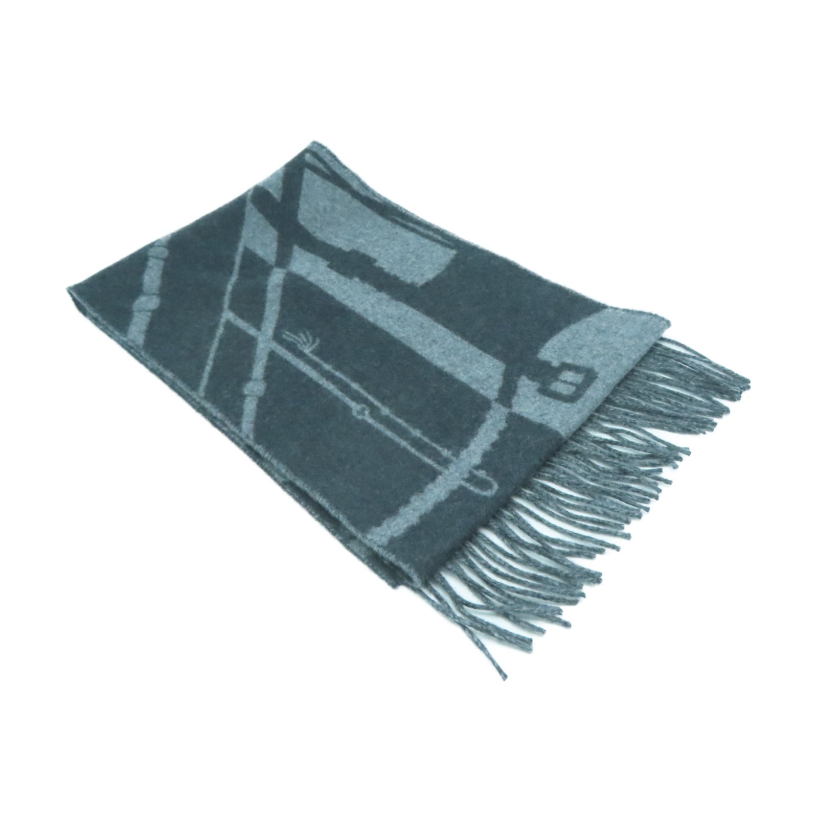 HERMES 【激減優惠】羊絨Scarf圍巾灰色