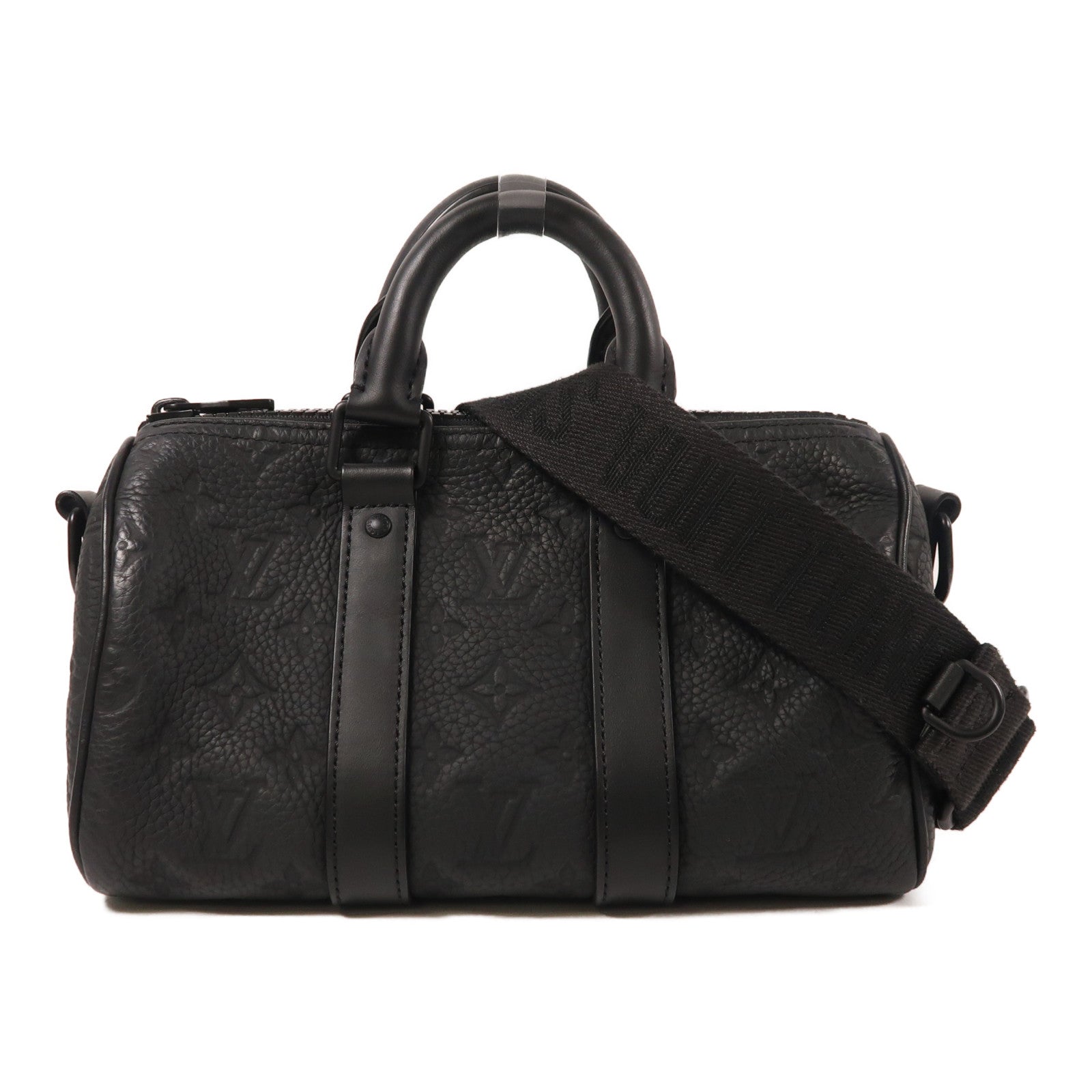 LOUIS VUITTON Monogram Taurillon Keepall Bandouliere 25手挽肩背兩用袋