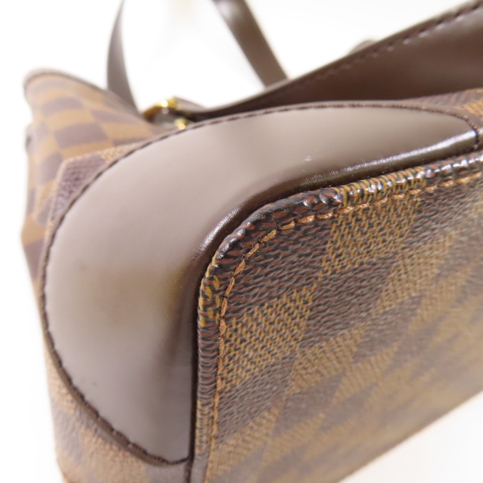 LOUIS VUITTON Damier Hampstead PM金扣手挽袋