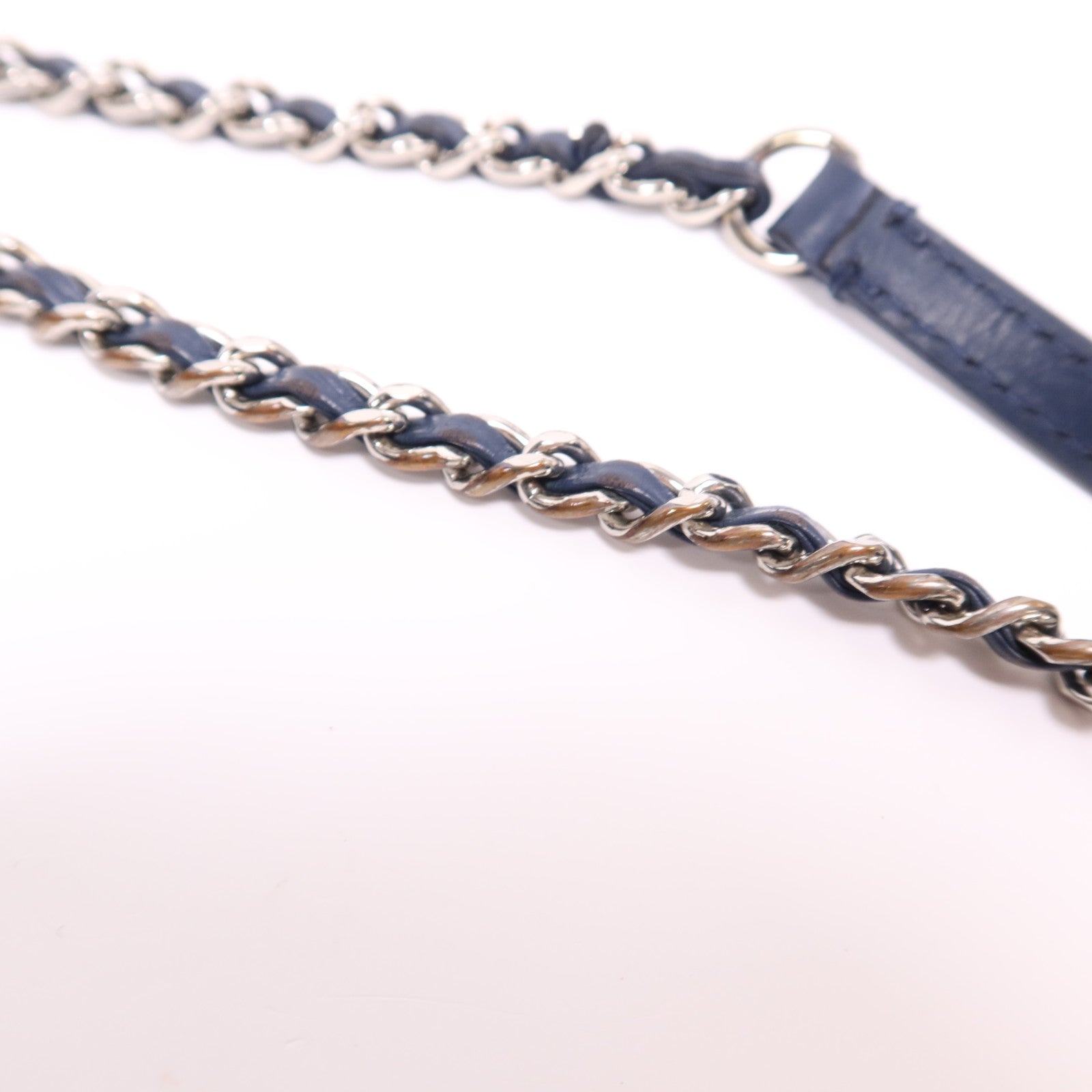 CHANEL 牛皮皮革Shoulder Bag銀扣鏈帶肩背袋