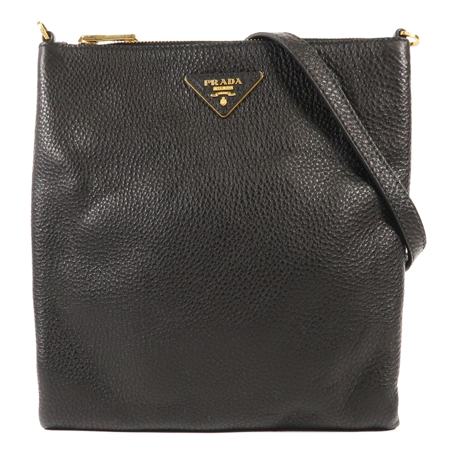 PRADA 【激減優惠】牛皮皮革Shoulder Bag金扣肩背袋