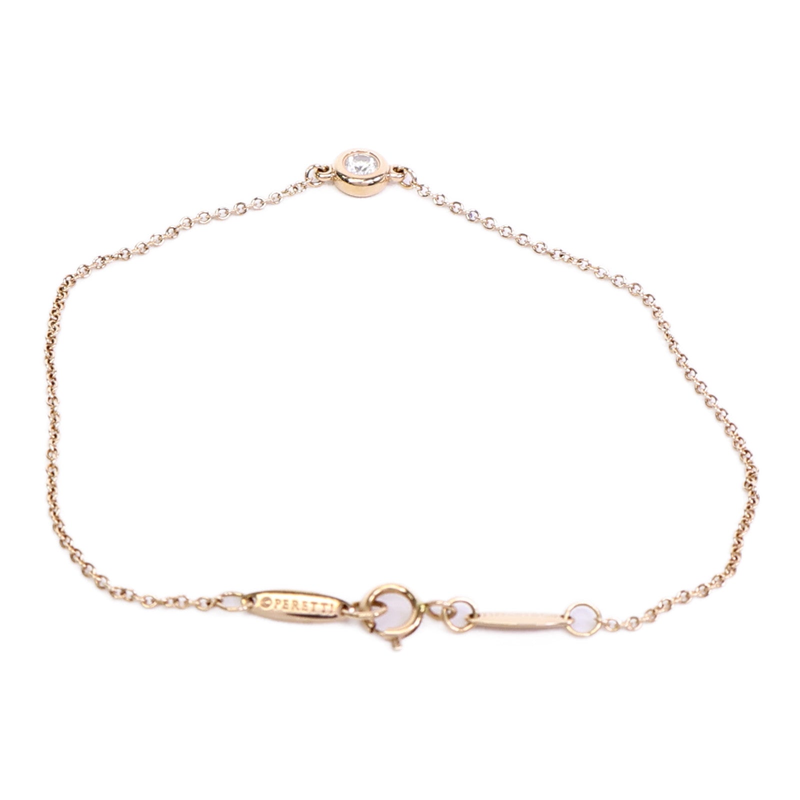 TIFFANY＆CO 18K玫瑰金Elsa Peretti Diamonds by the Yard鑽石手鏈
