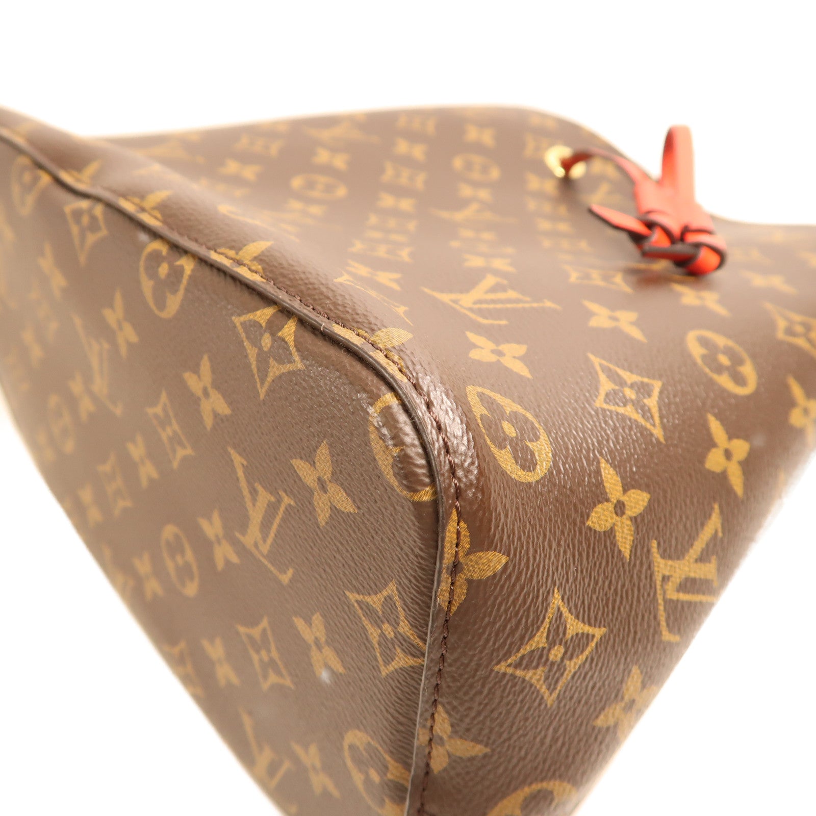 LOUIS VUITTON Monogram Neo Noe MM金扣肩背袋Coquelicot/紅色