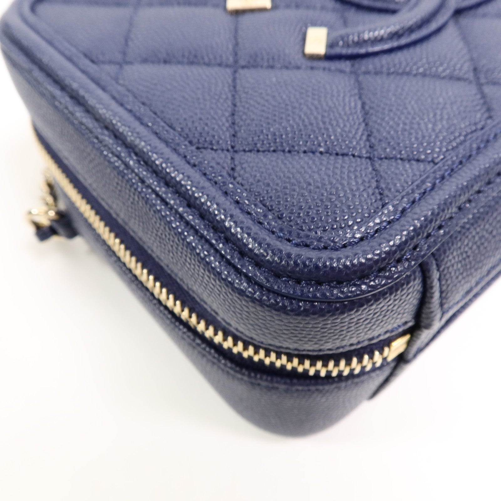 CHANEL 牛皮皮革CC Filigree Vanity Case手挽肩背兩用袋