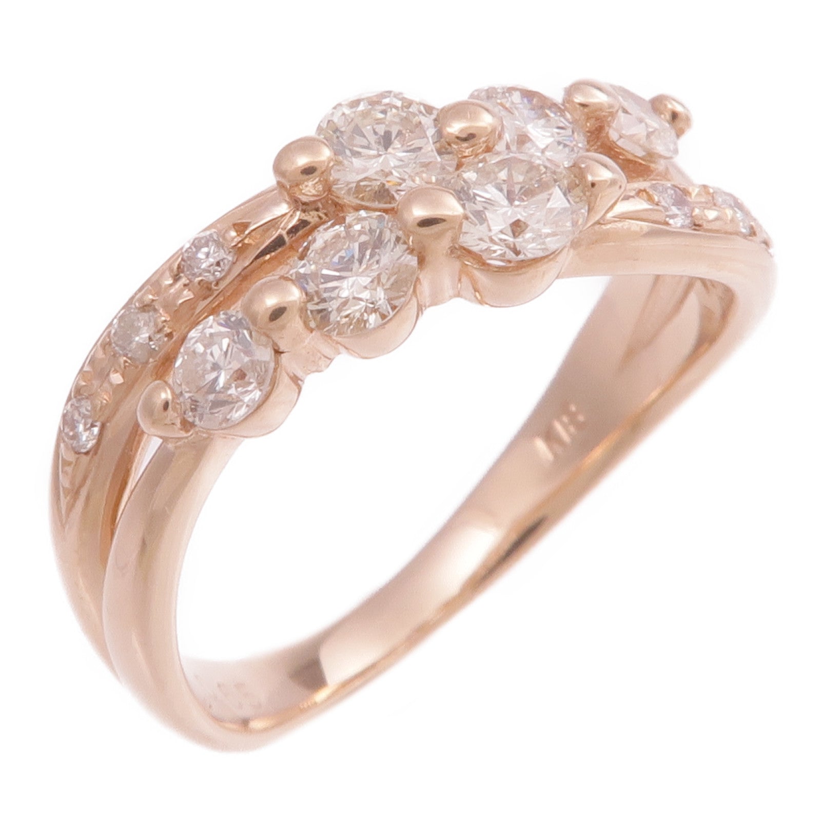 JEWELRY 18K玫瑰金Diamond Ring鑽石戒指US#5.25