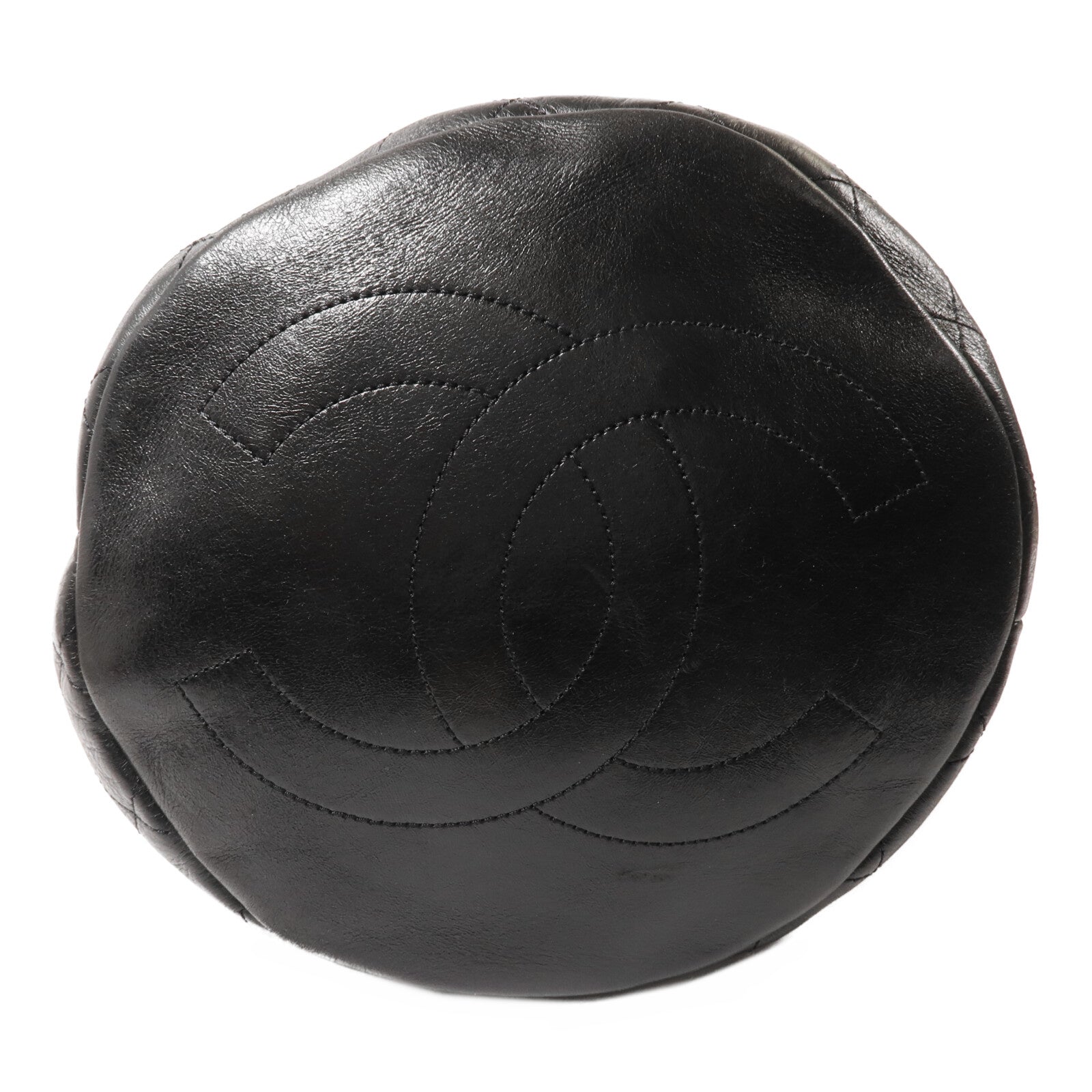 CHANEL 羊毛/牛皮皮革Drawstring Sling Bag鏈帶肩背袋