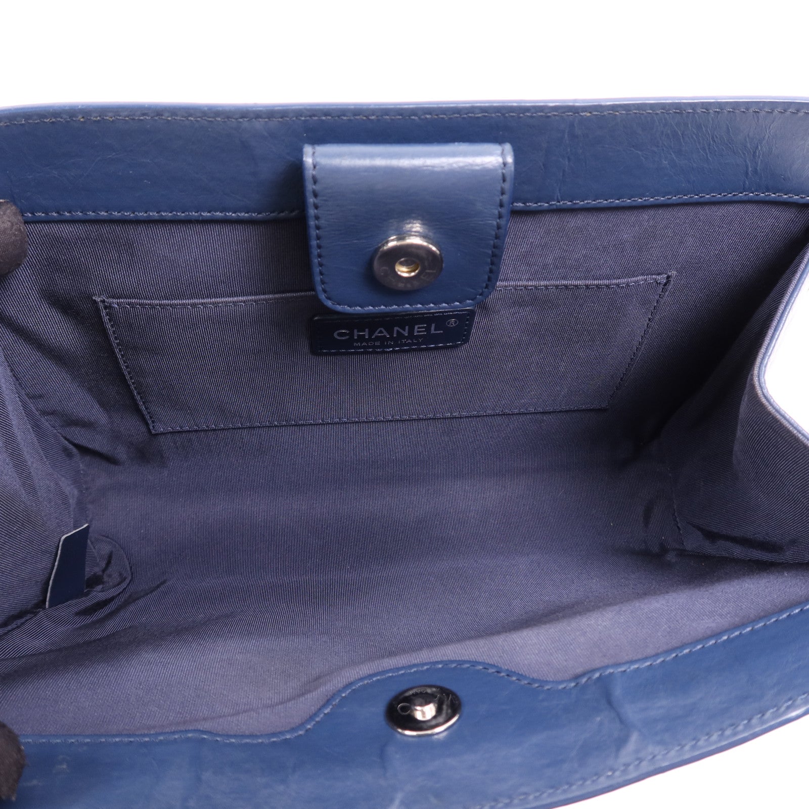 CHANEL 牛皮皮革Shoulder Bag銀扣鏈帶肩背袋