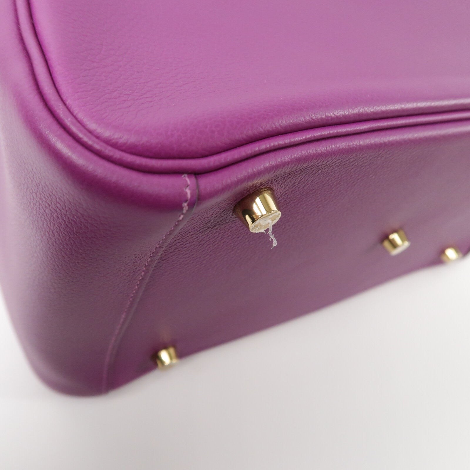 HERMES Evercolor皮革Lindy 30手挽肩背兩用袋Anemone