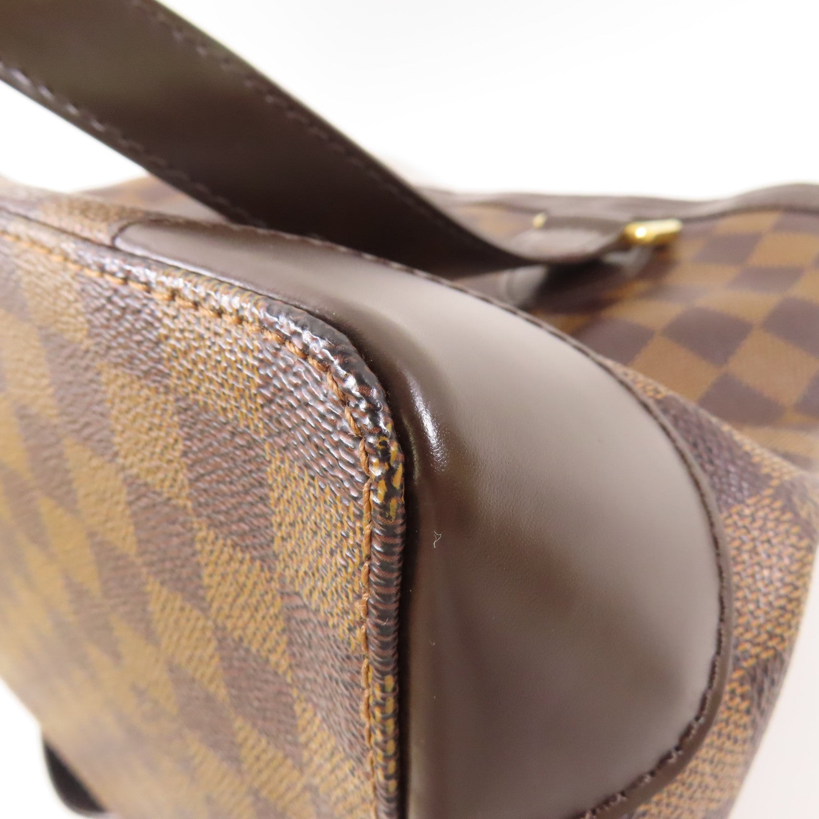 LOUIS VUITTON Damier Hampstead PM金扣手挽袋