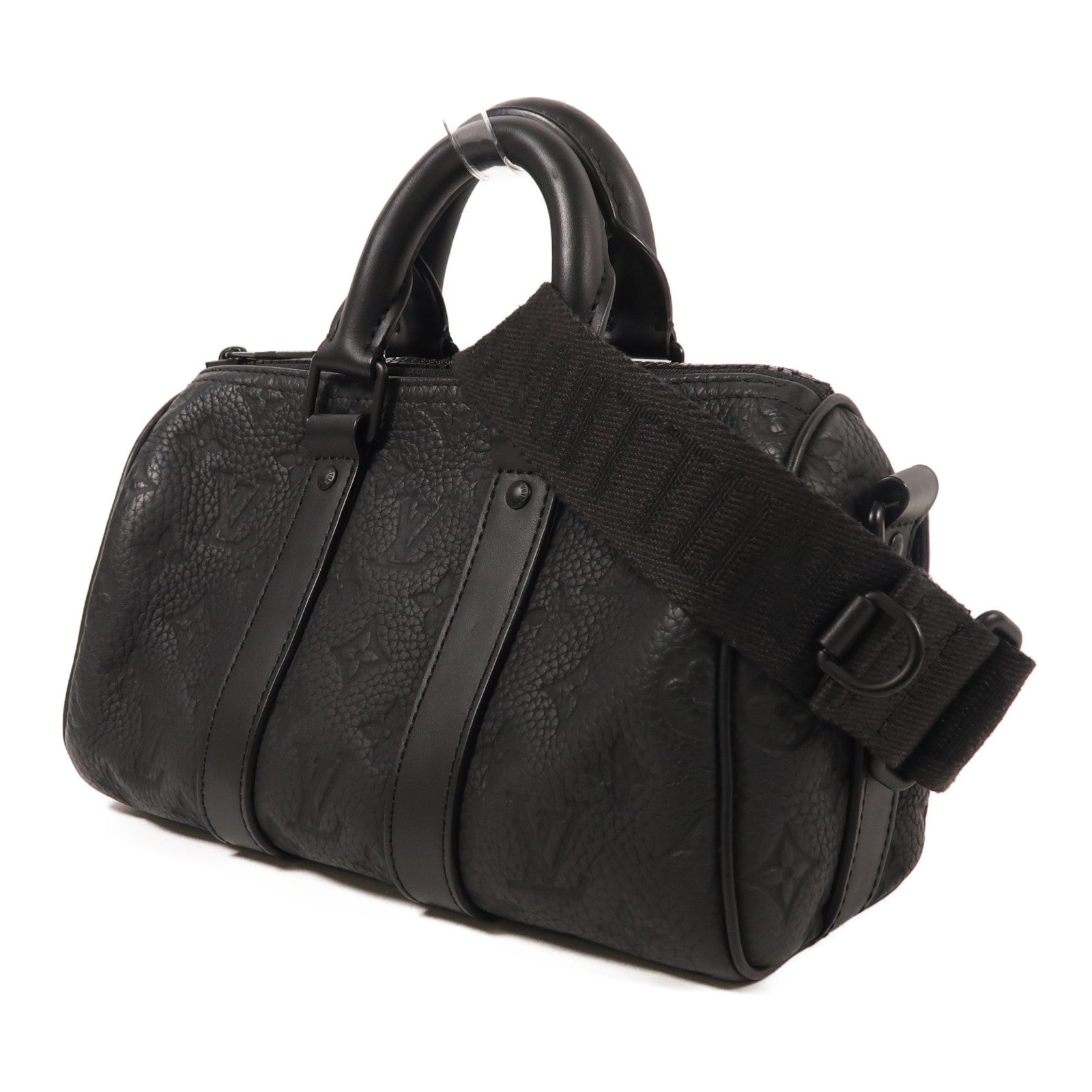 LOUIS VUITTON Monogram Taurillon Keepall Bandouliere 25手挽肩背兩用袋