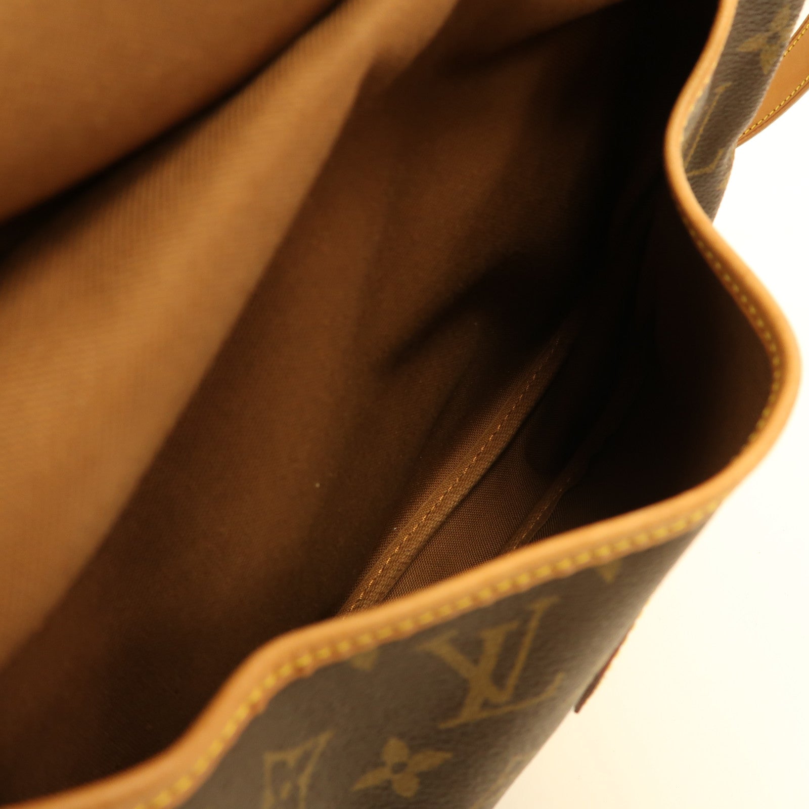 LOUIS VUITTON Monogram Saumur 30金扣肩背袋啡色