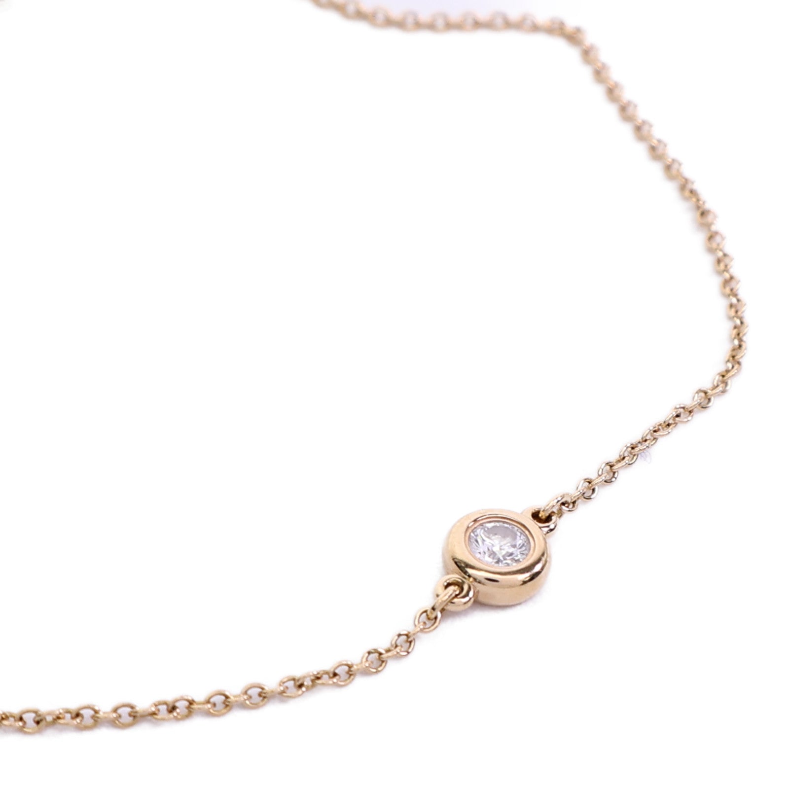 TIFFANY＆CO 18K玫瑰金Elsa Peretti Diamonds by the Yard鑽石手鏈