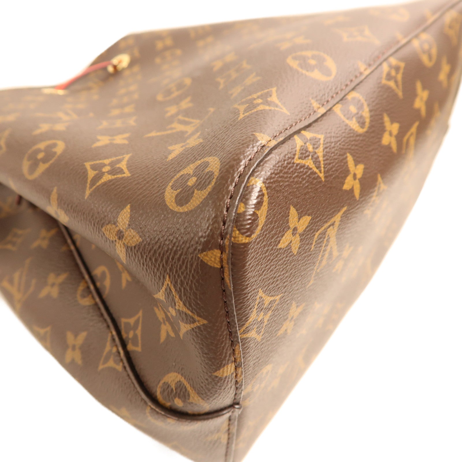 LOUIS VUITTON Monogram Neo Noe MM金扣肩背袋Coquelicot/紅色