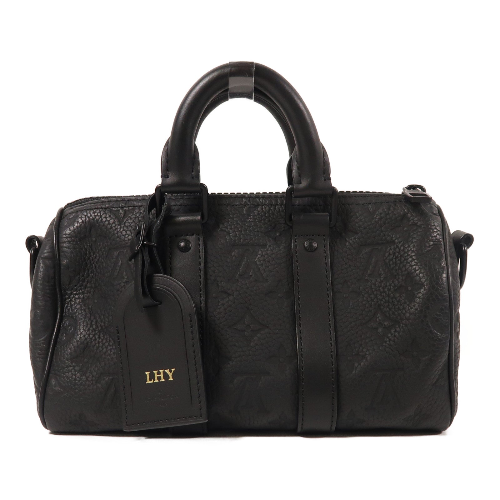 LOUIS VUITTON Monogram Taurillon Keepall Bandouliere 25手挽肩背兩用袋