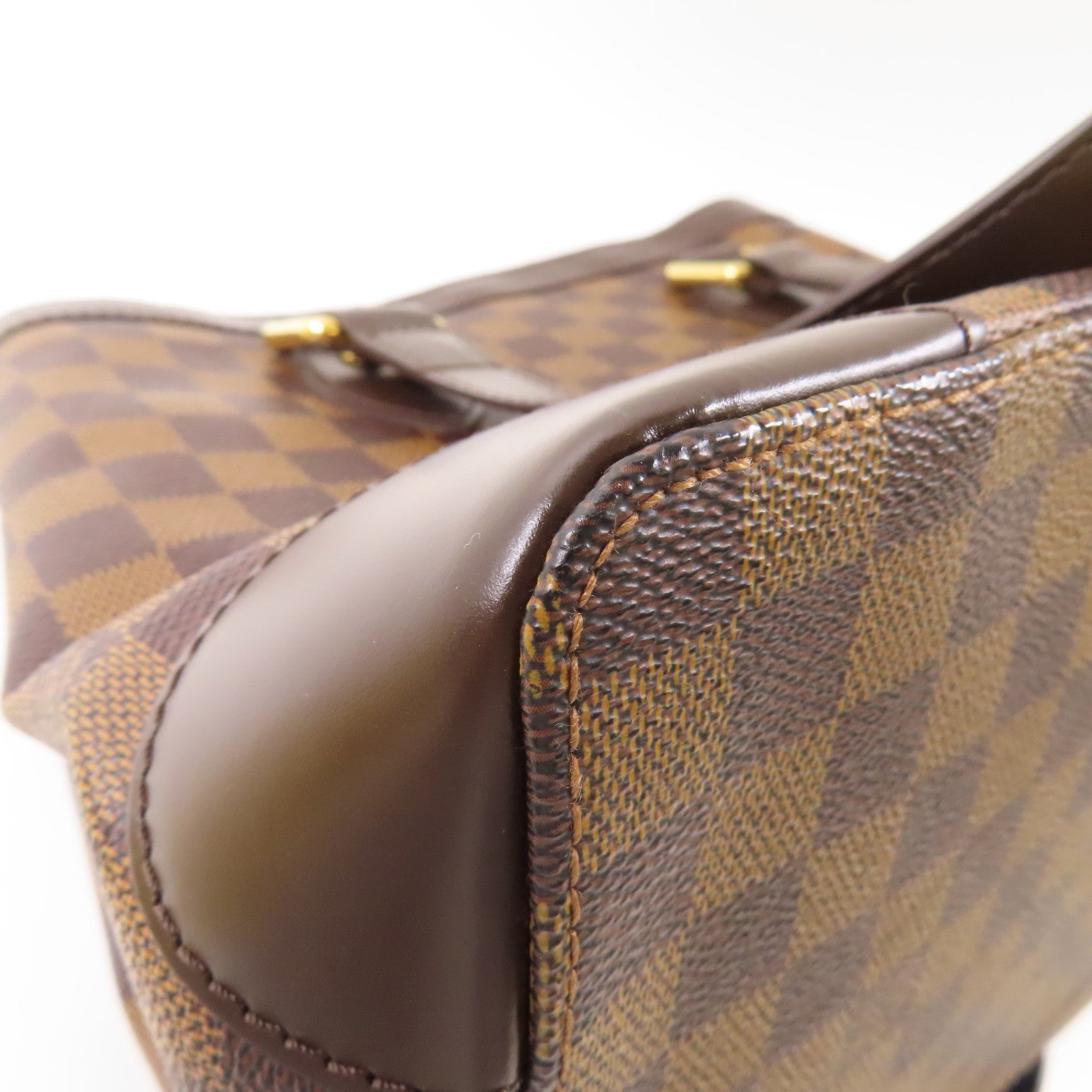 LOUIS VUITTON Damier Hampstead PM金扣手挽袋