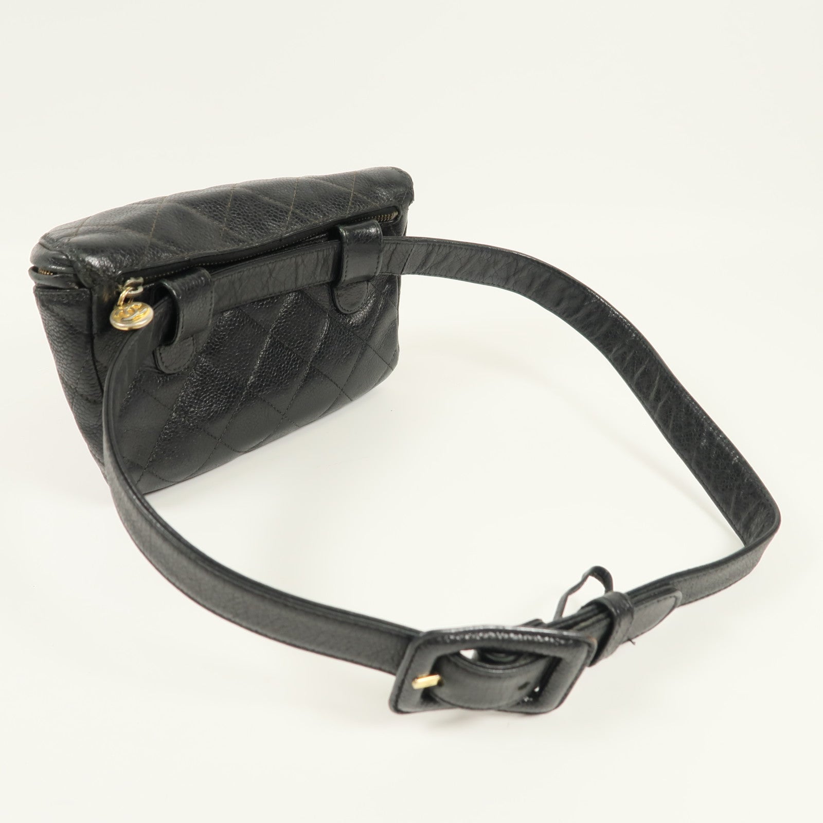 CHANEL 牛皮皮革Waist Bag金扣腰包