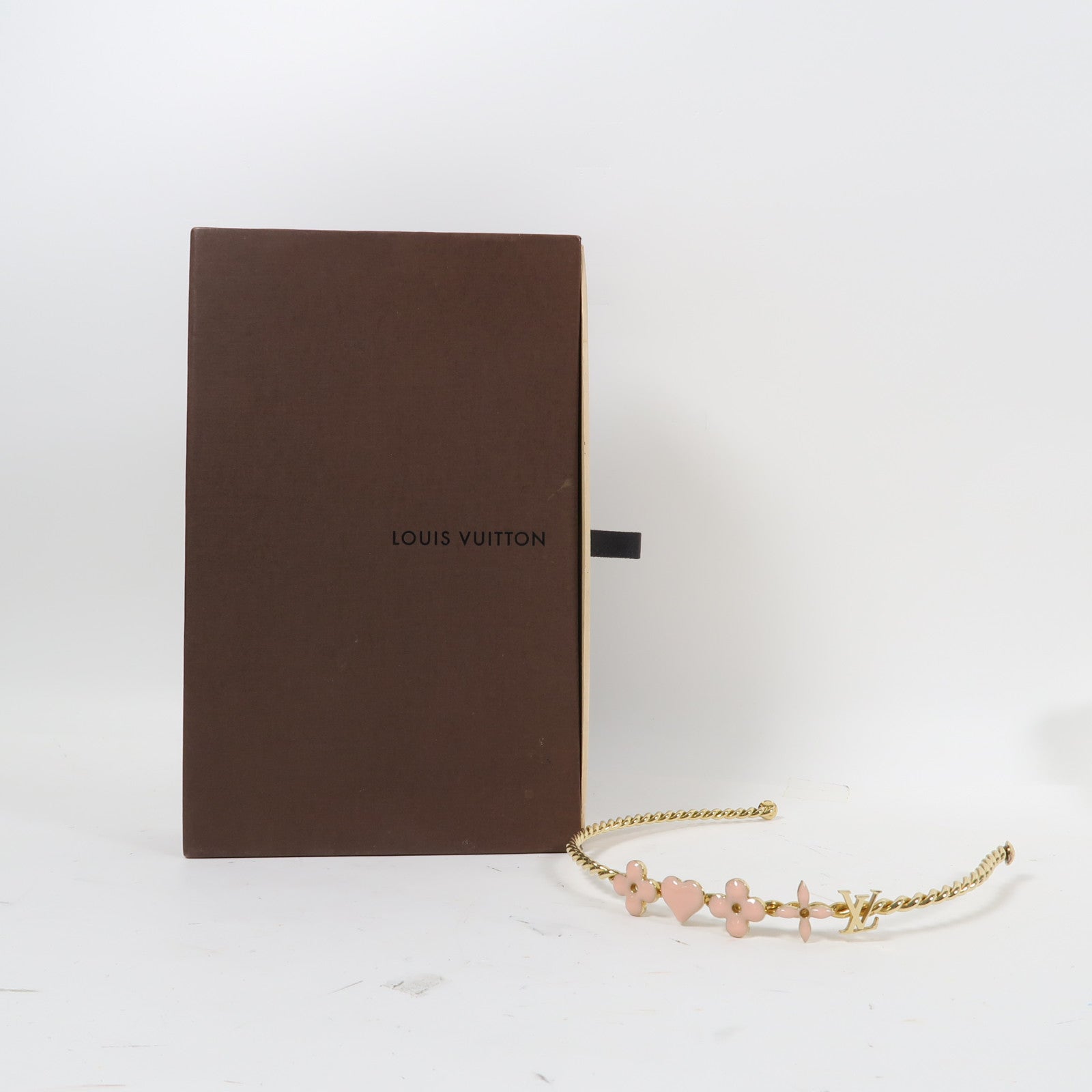 LOUIS VUITTON 金屬Hairband頭箍金色/粉紅色