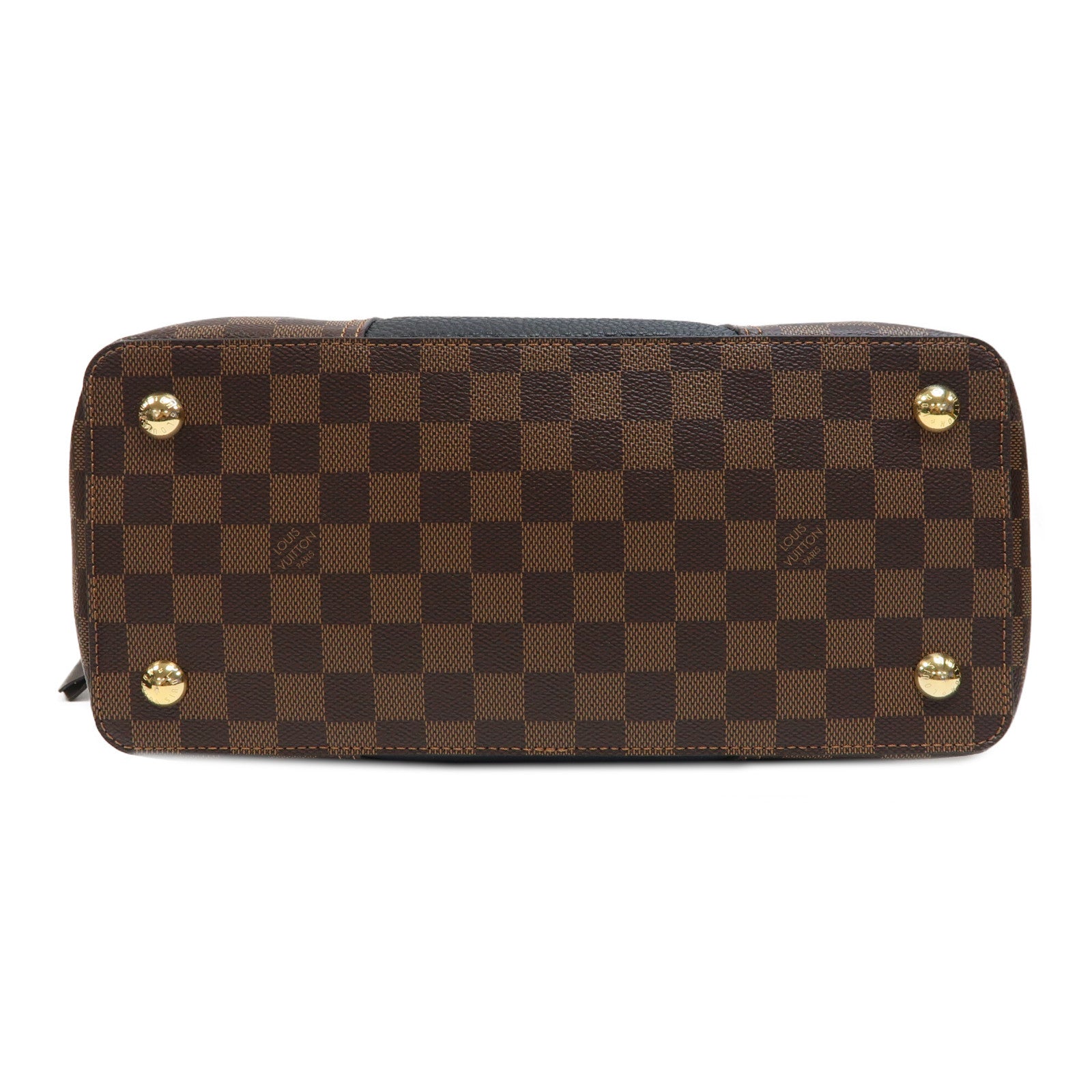 LOUIS VUITTON Damier Jersey金扣手挽肩背兩用袋啡色