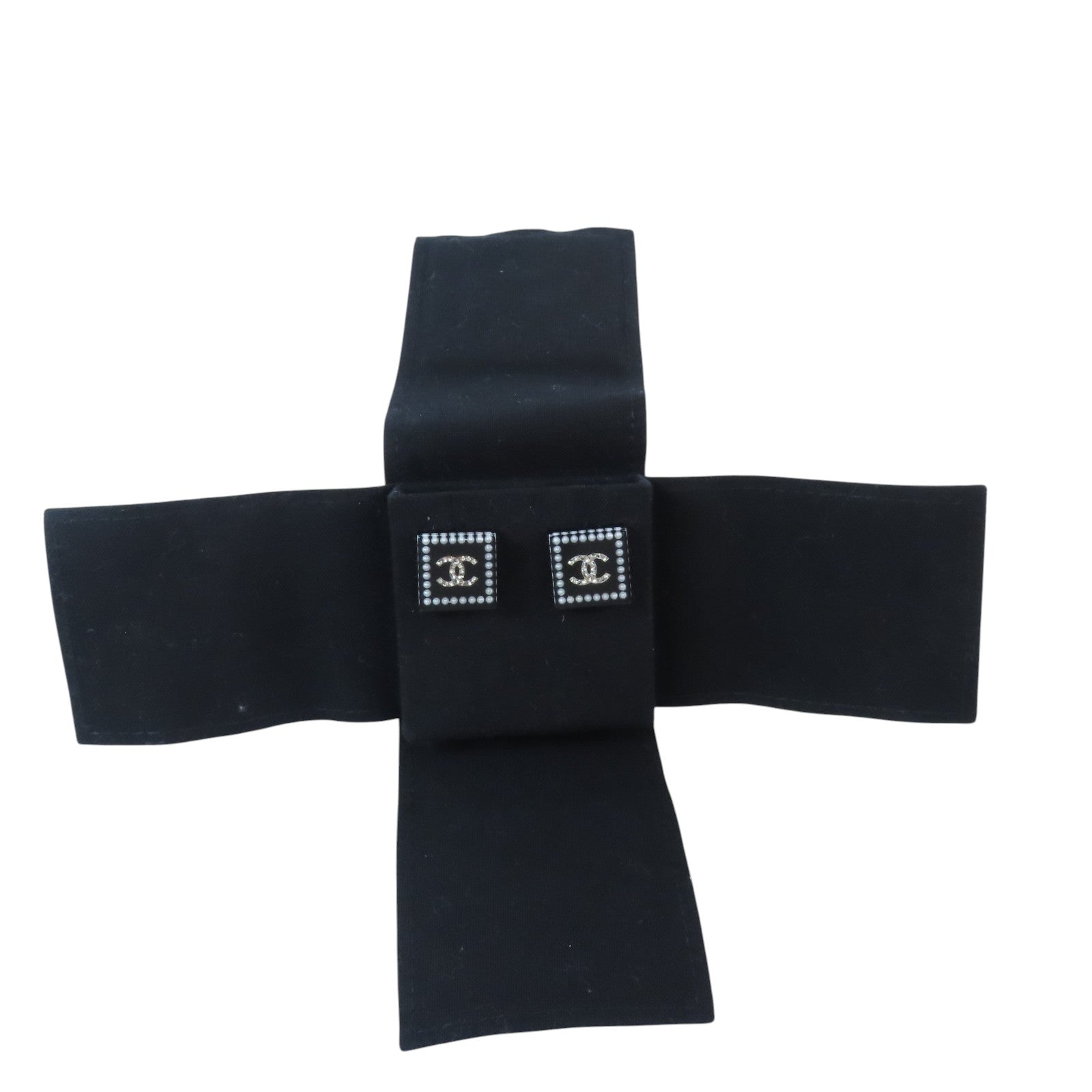 CHANEL 金屬/仿珍珠/水鑽Earrings銀扣耳環