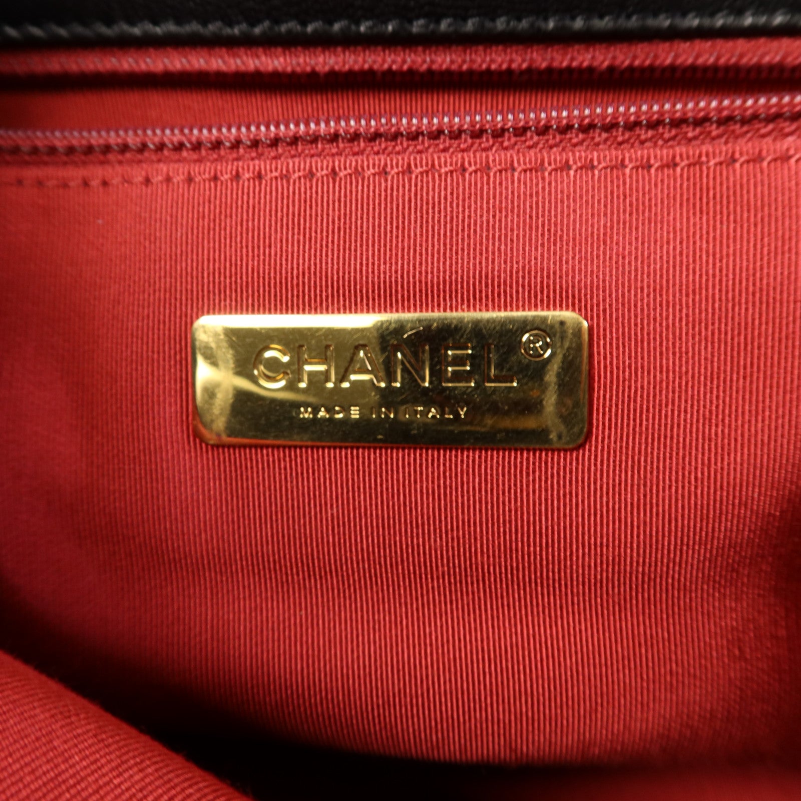 CHANEL 羊皮皮革Chanel 19 Large鏈帶手挽肩背兩用袋