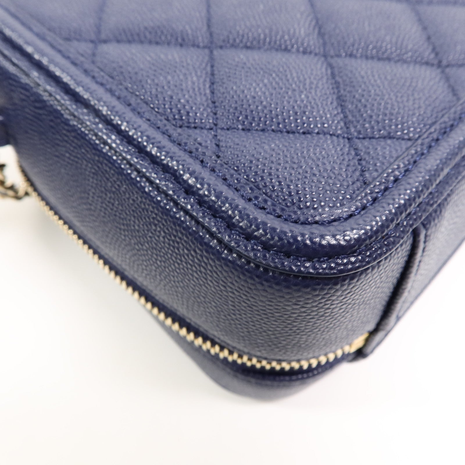 CHANEL 牛皮皮革CC Filigree Vanity Case手挽肩背兩用袋