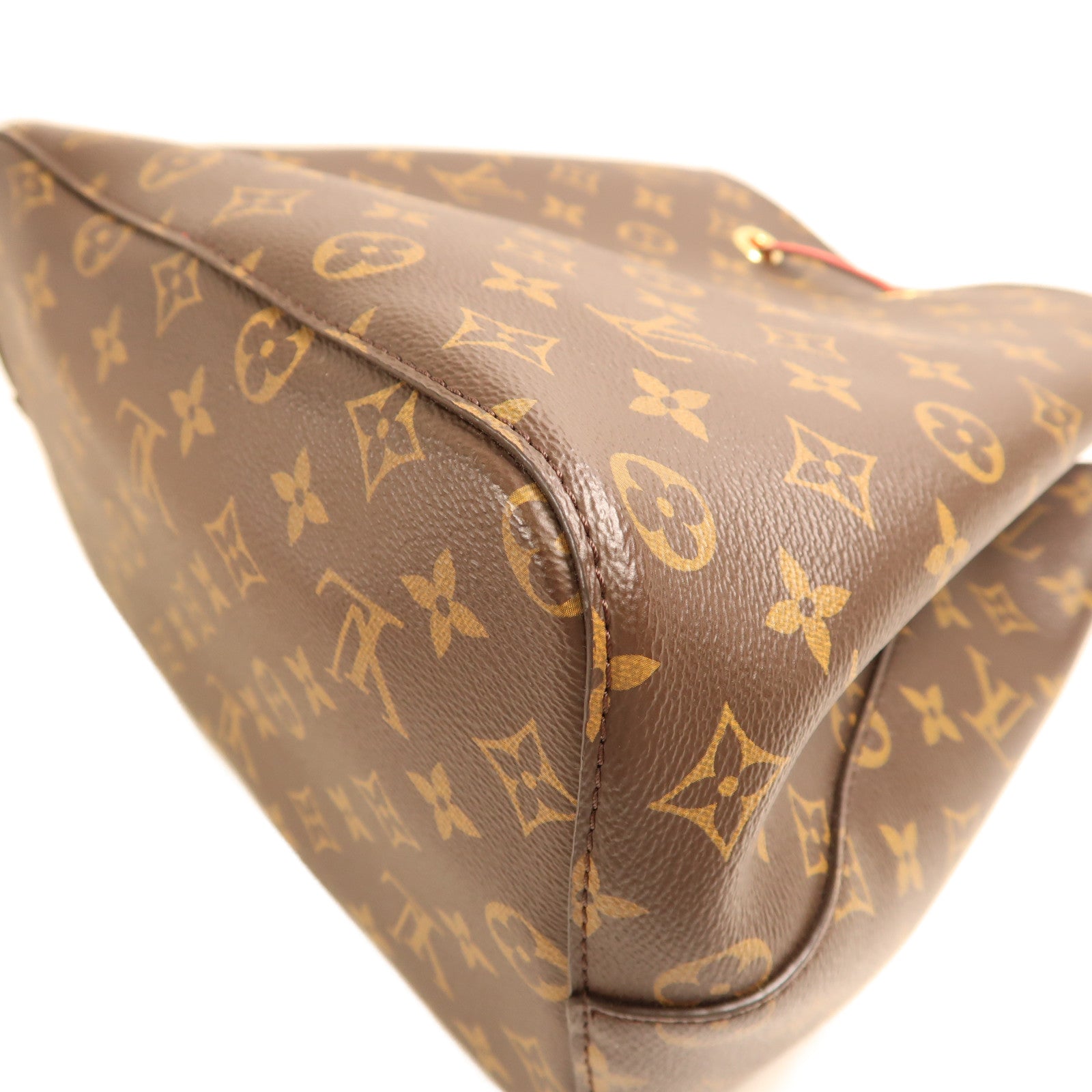 LOUIS VUITTON Monogram Neo Noe MM金扣肩背袋Coquelicot/紅色