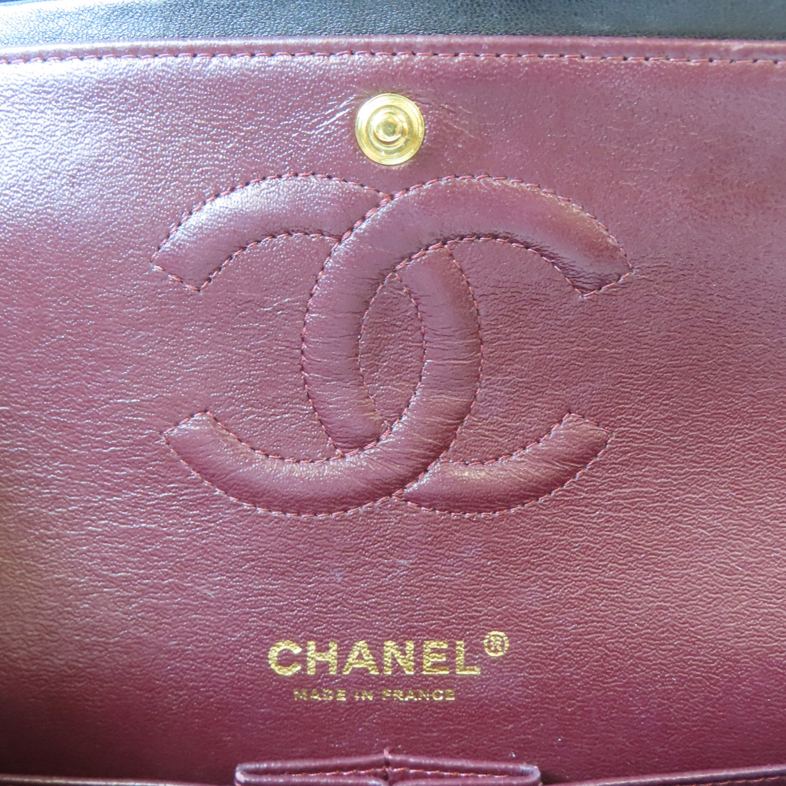 CHANEL 【激減優惠】菱格羊皮皮革Classic 25金扣鏈帶肩背袋黑色