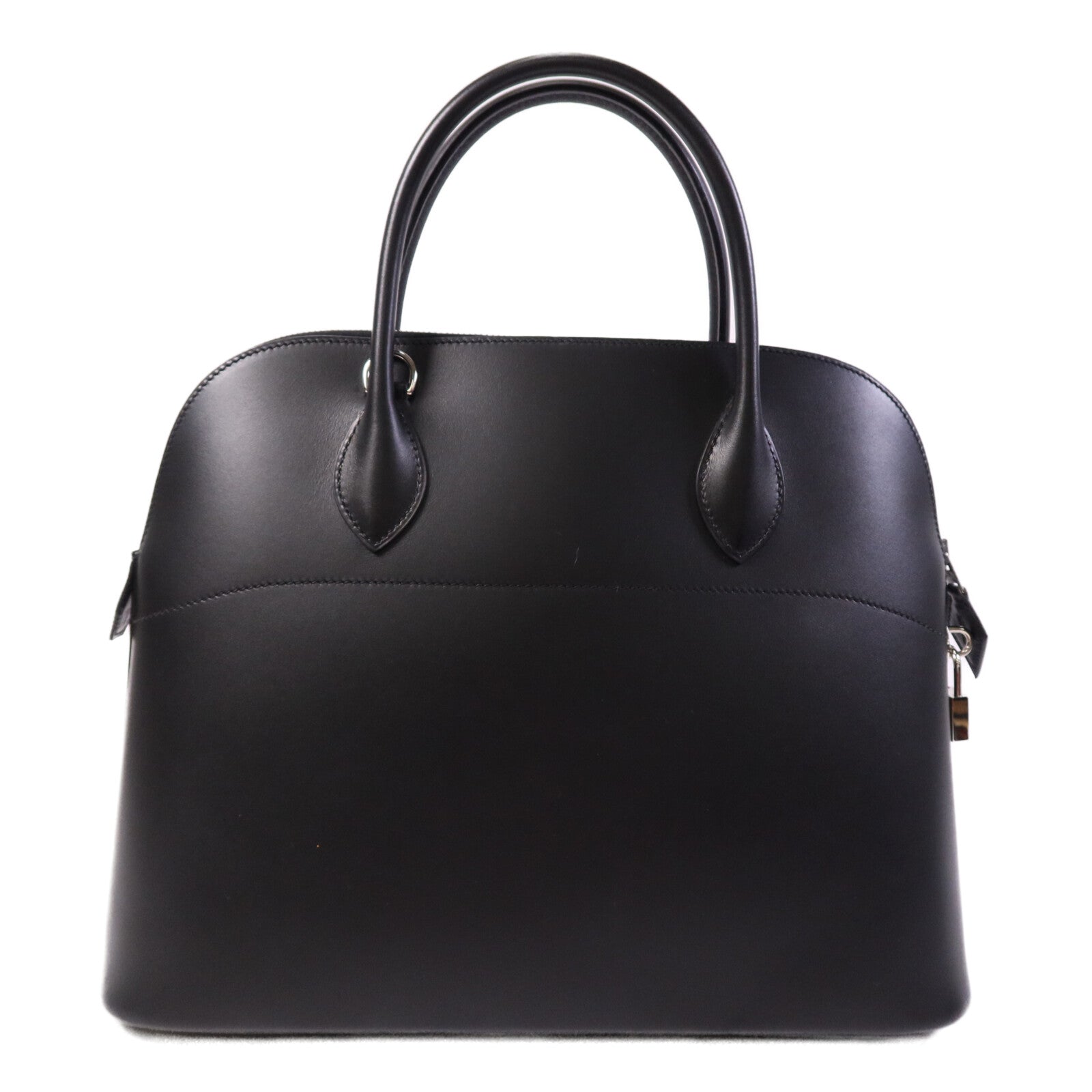 HERMES Box Calf皮革Bolide 37銀扣手挽肩背兩用袋Noir