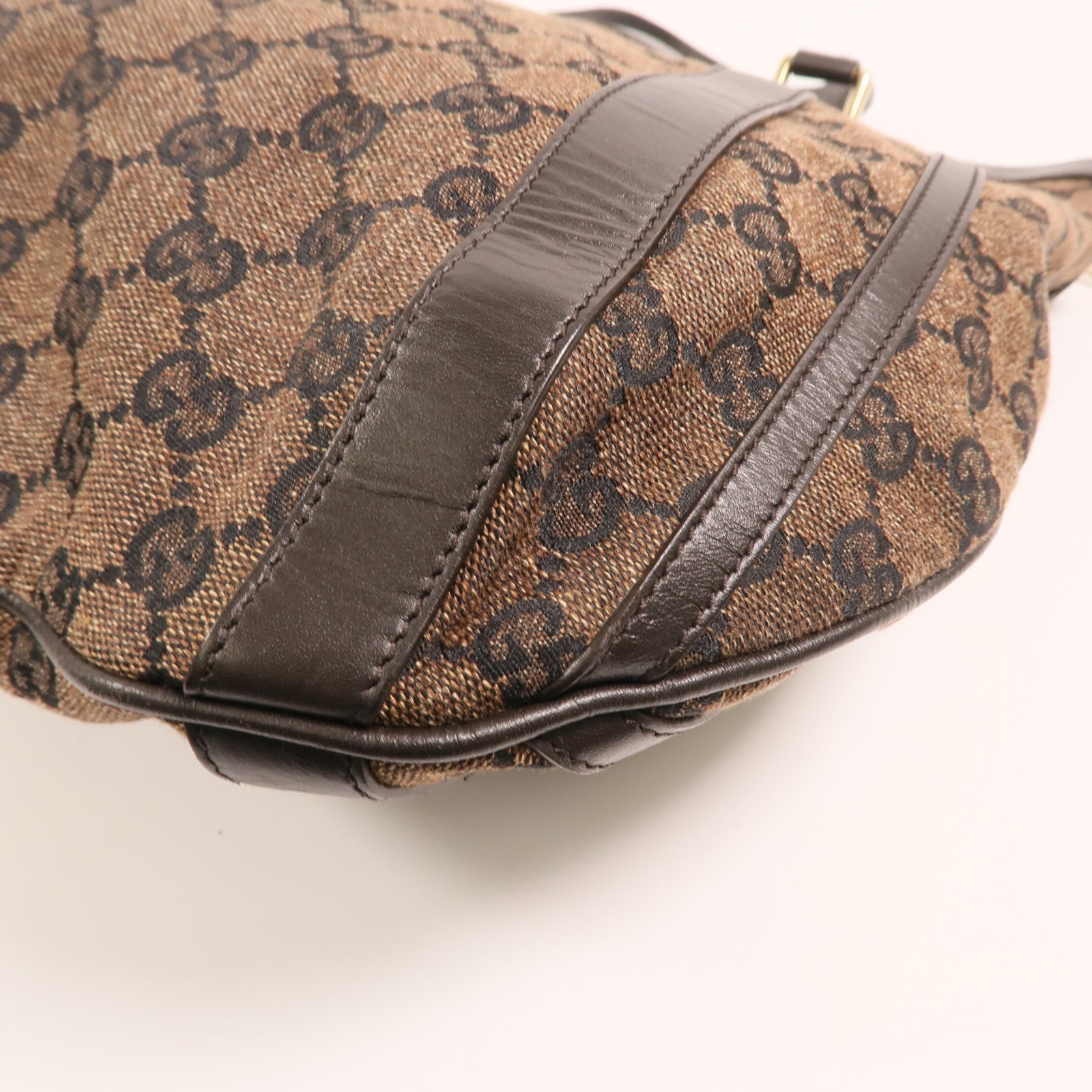 GUCCI GG帆布2 Way shoulder Bag金扣手挽肩背兩用袋