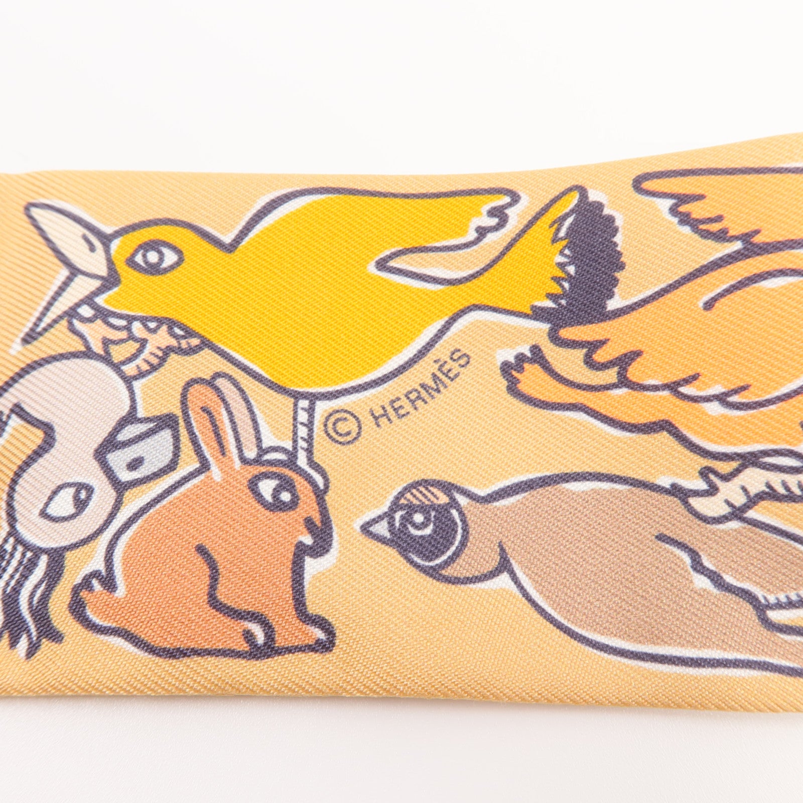 HERMES 絲質Twilly絲巾