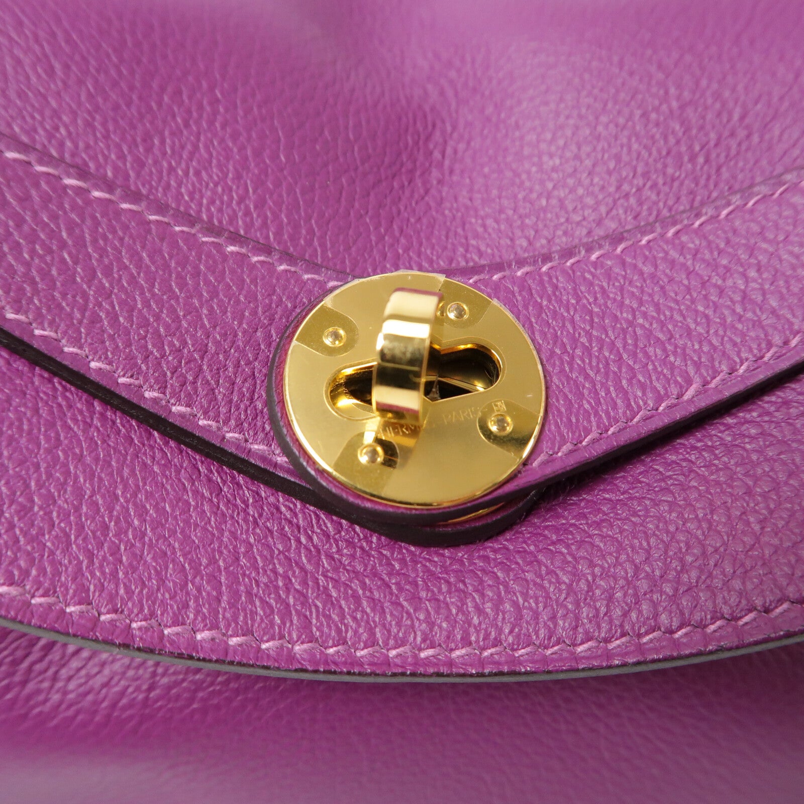 HERMES Evercolor皮革Lindy 30手挽肩背兩用袋Anemone
