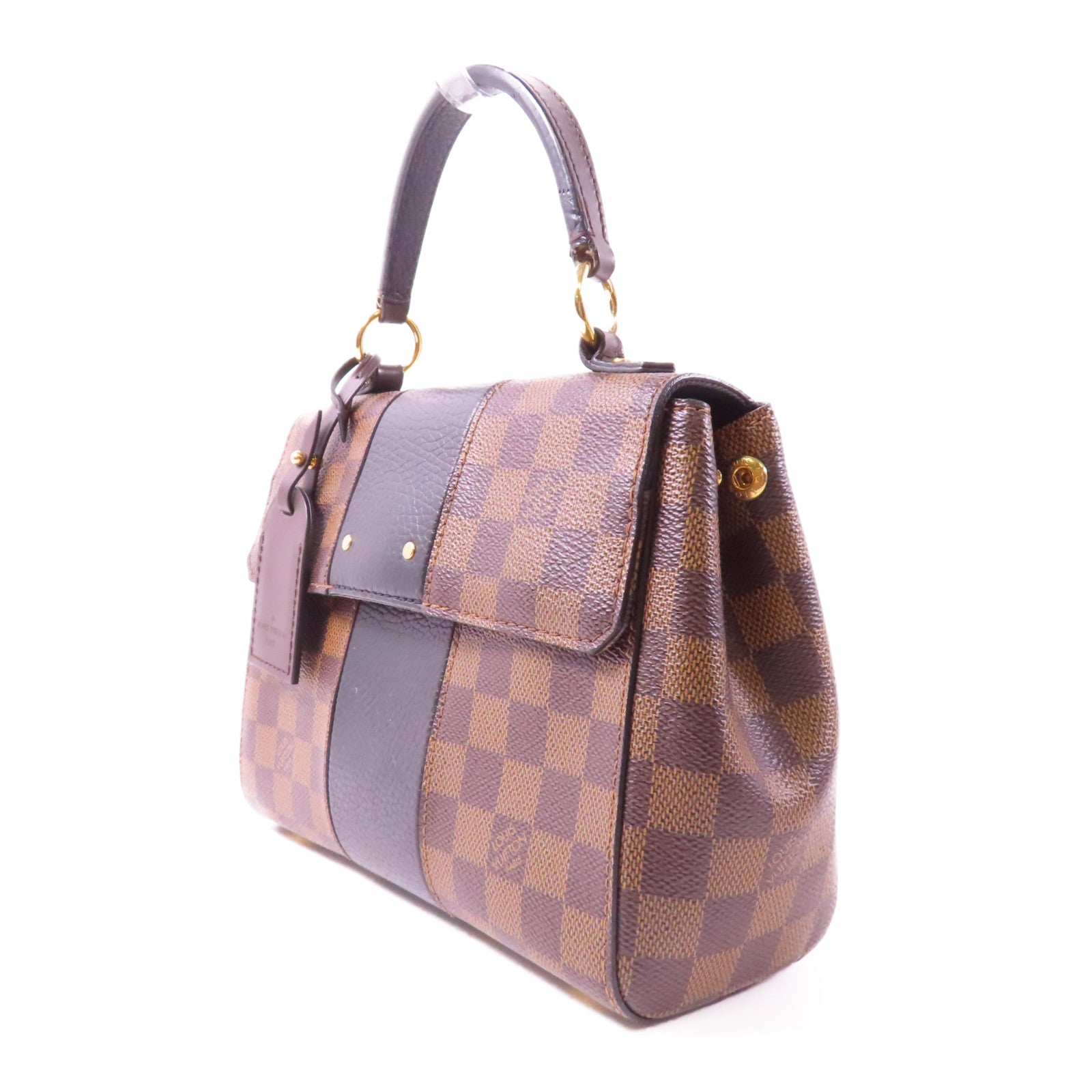 LOUIS VUITTON Damier Bond Street BB金扣手挽肩背兩用袋啡色