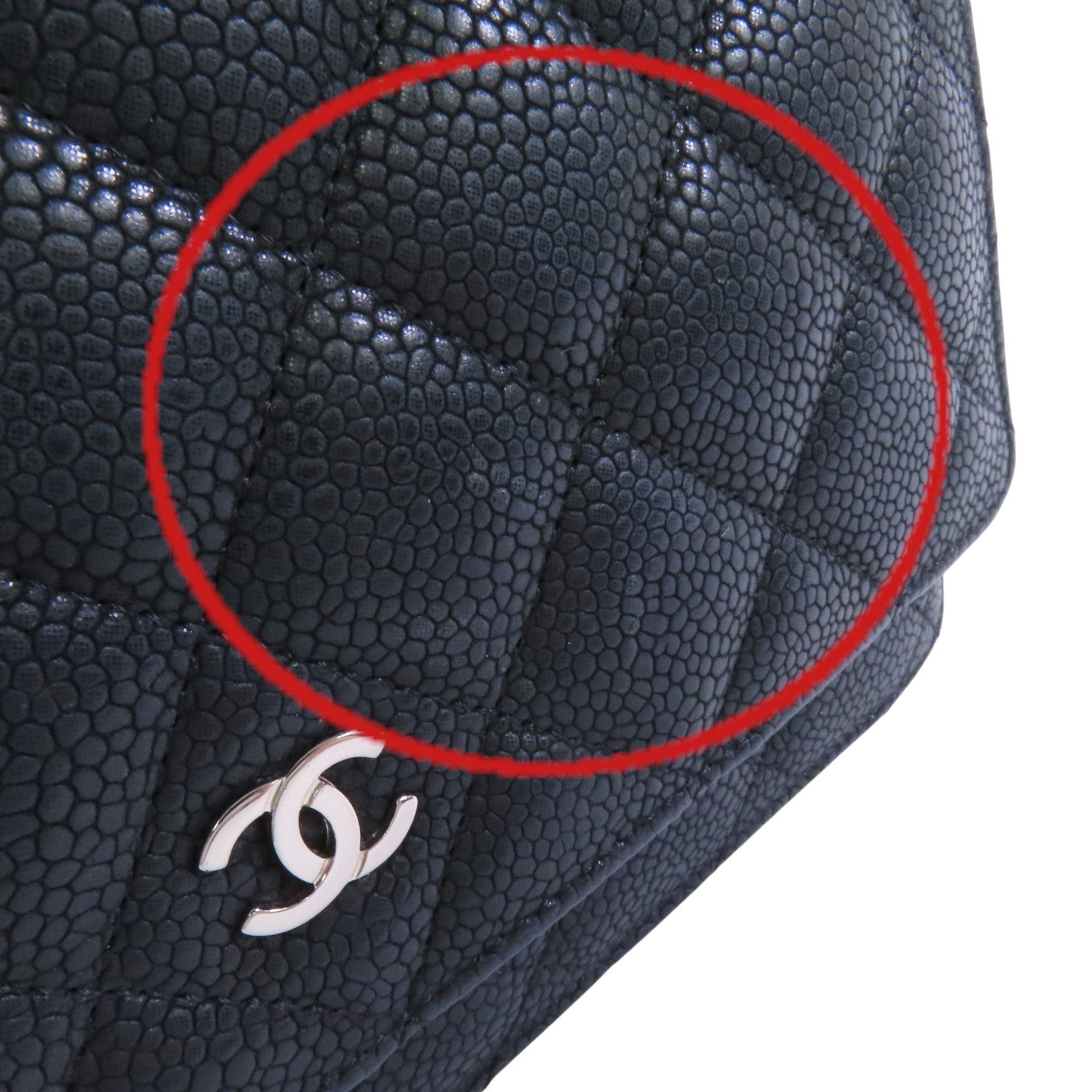 CHANEL 牛皮皮革WOC Wallet On Chain銀扣鏈帶肩背袋