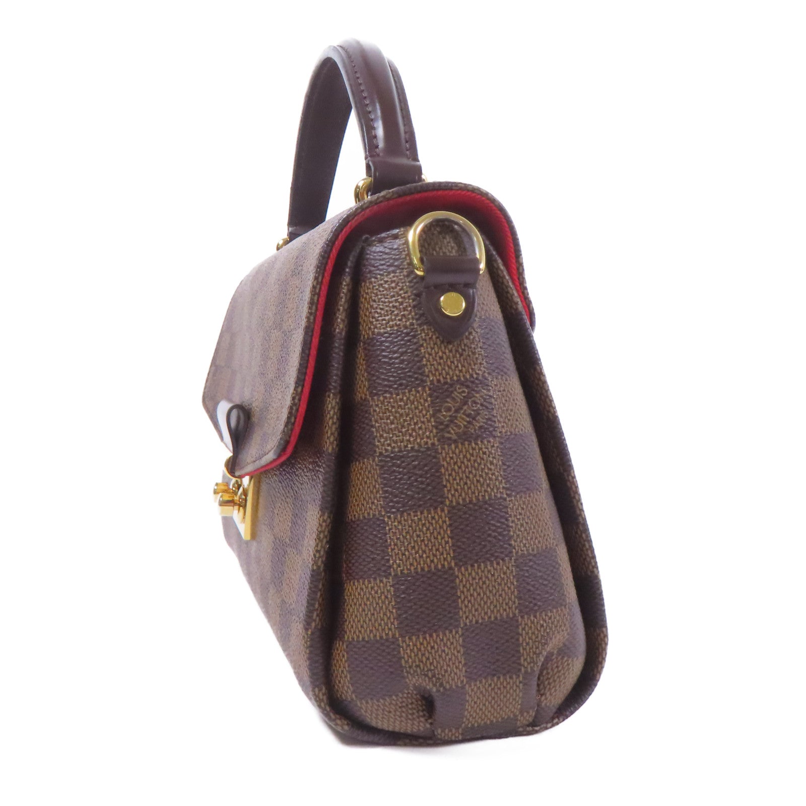 LOUIS VUITTON Damier Croisette金扣手挽肩背兩用袋