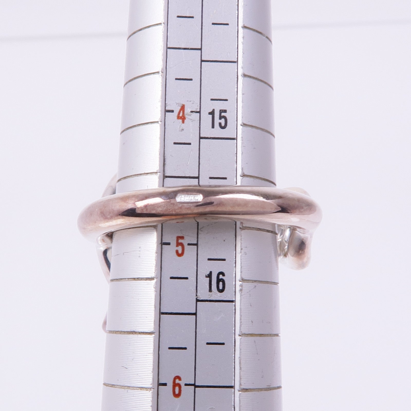 HERMES 925純銀Croisette Ring戒指Hermes#53/US#6.25