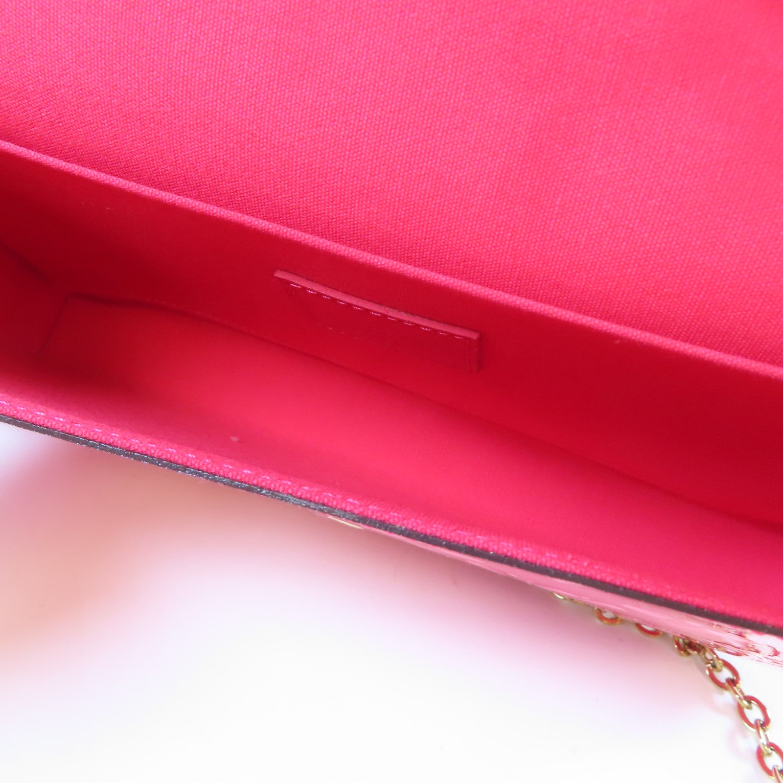 LOUIS VUITTON 【激減優惠】Vernis Felicie Pochette金扣鏈帶肩背袋粉紅色