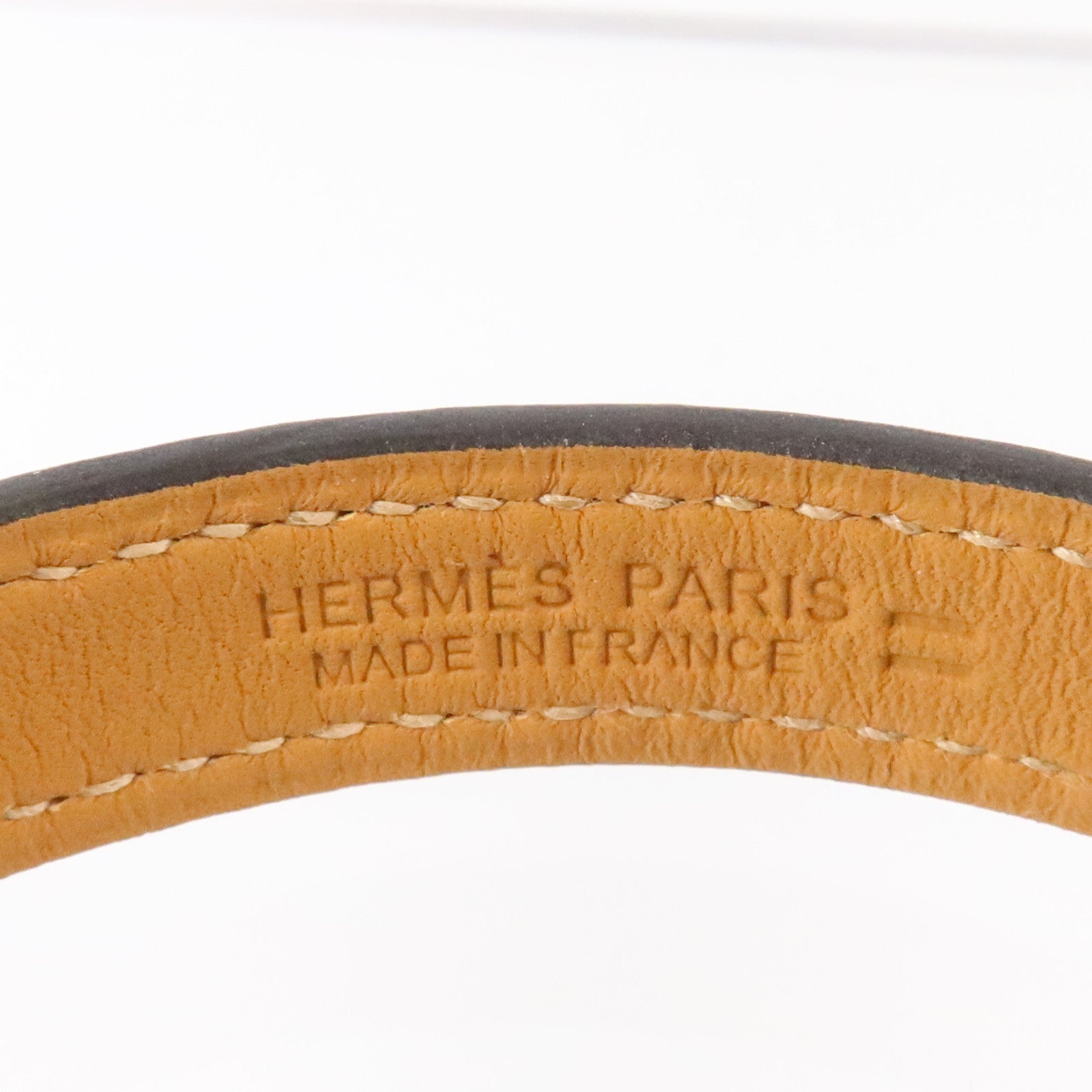 HERMES 蜥蜴皮革Rivale Double Tour Bracelet金扣手鏈Natura