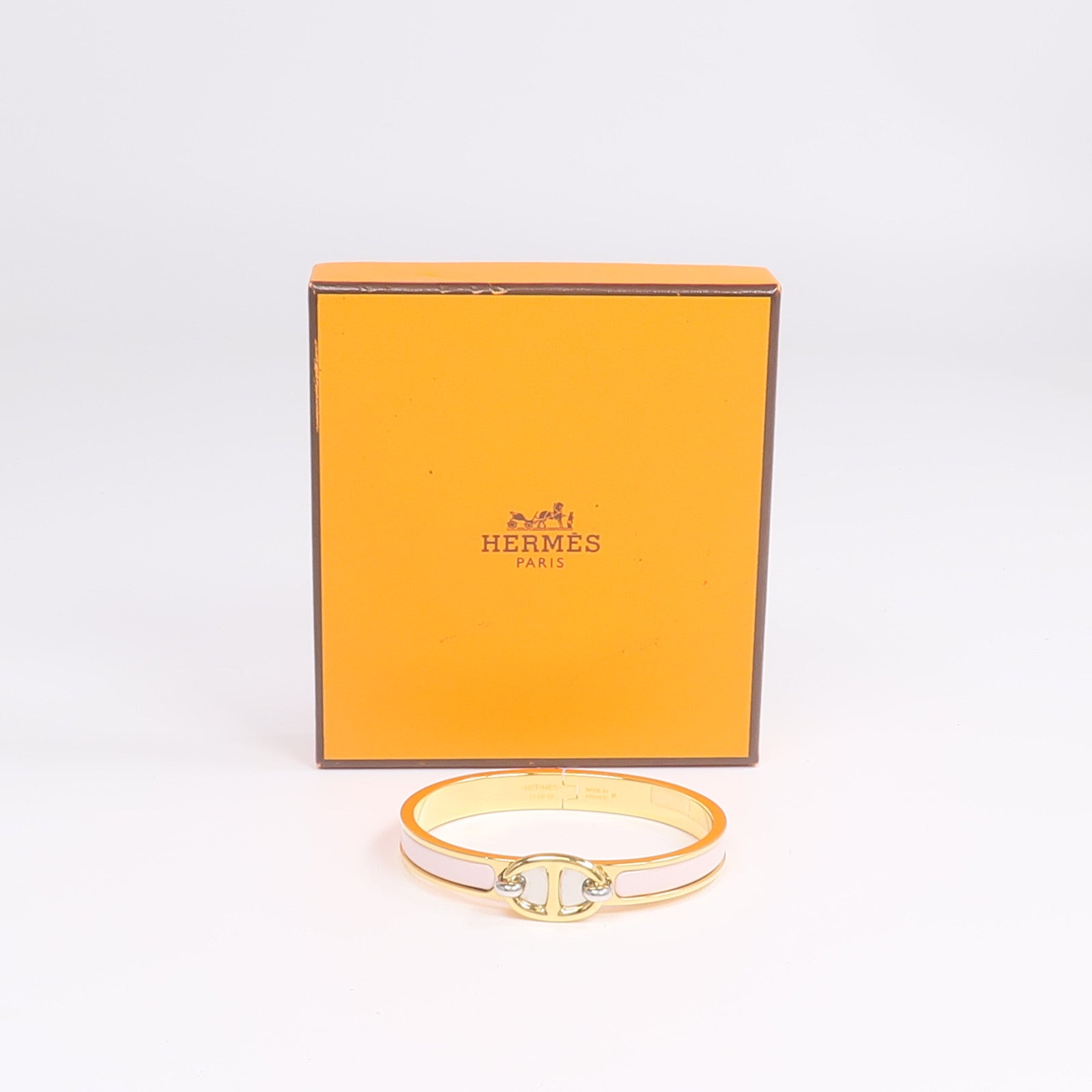 HERMES 金屬/琺瑯Mini Clic Chaine D'Ancre Bracelet手鐲