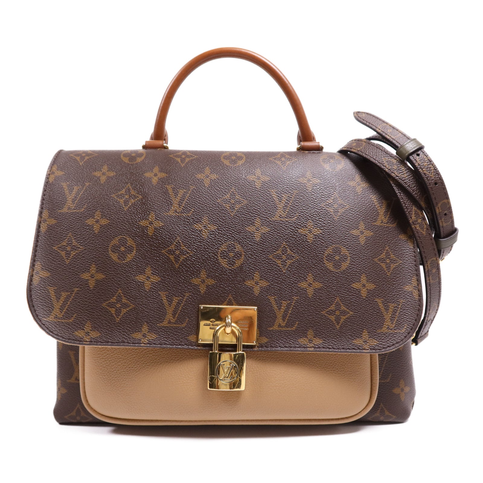 LOUIS VUITTON Monogram Marignan金扣手挽肩背兩用袋