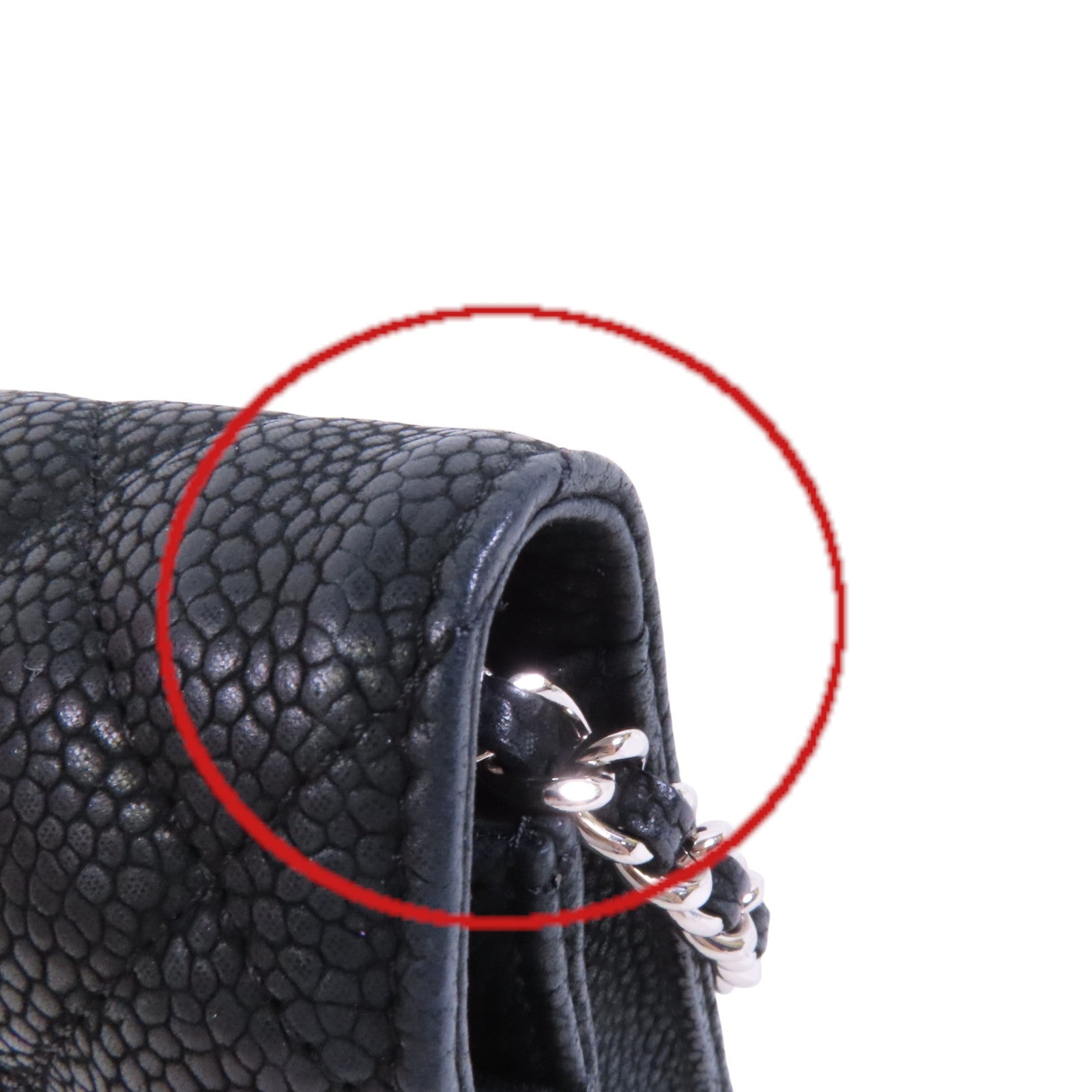 CHANEL 牛皮皮革WOC Wallet On Chain銀扣鏈帶肩背袋