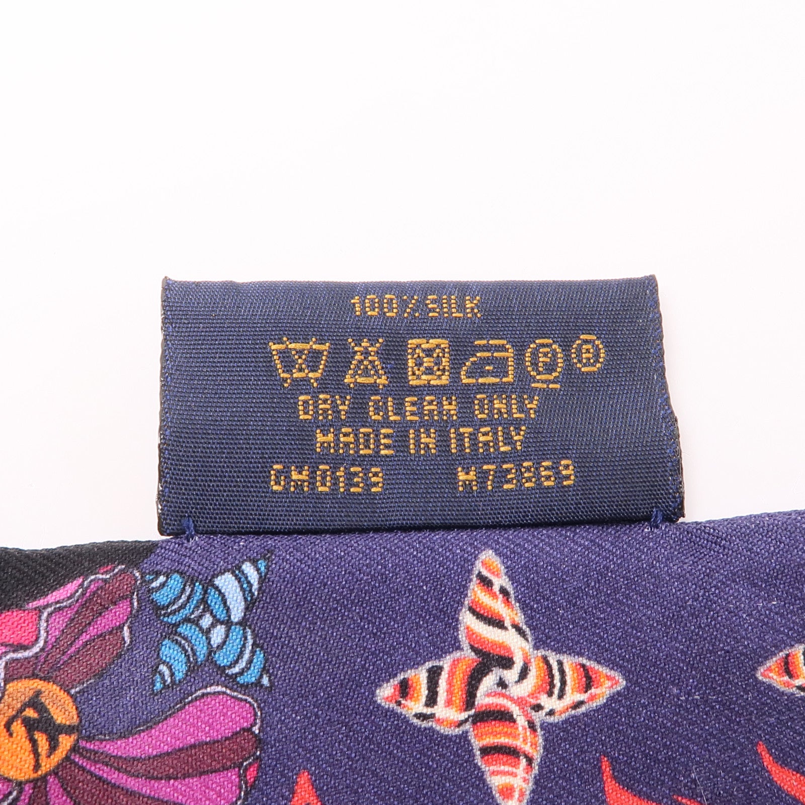 LOUIS VUITTON 絲質Scarf絲巾深藍色/紫色