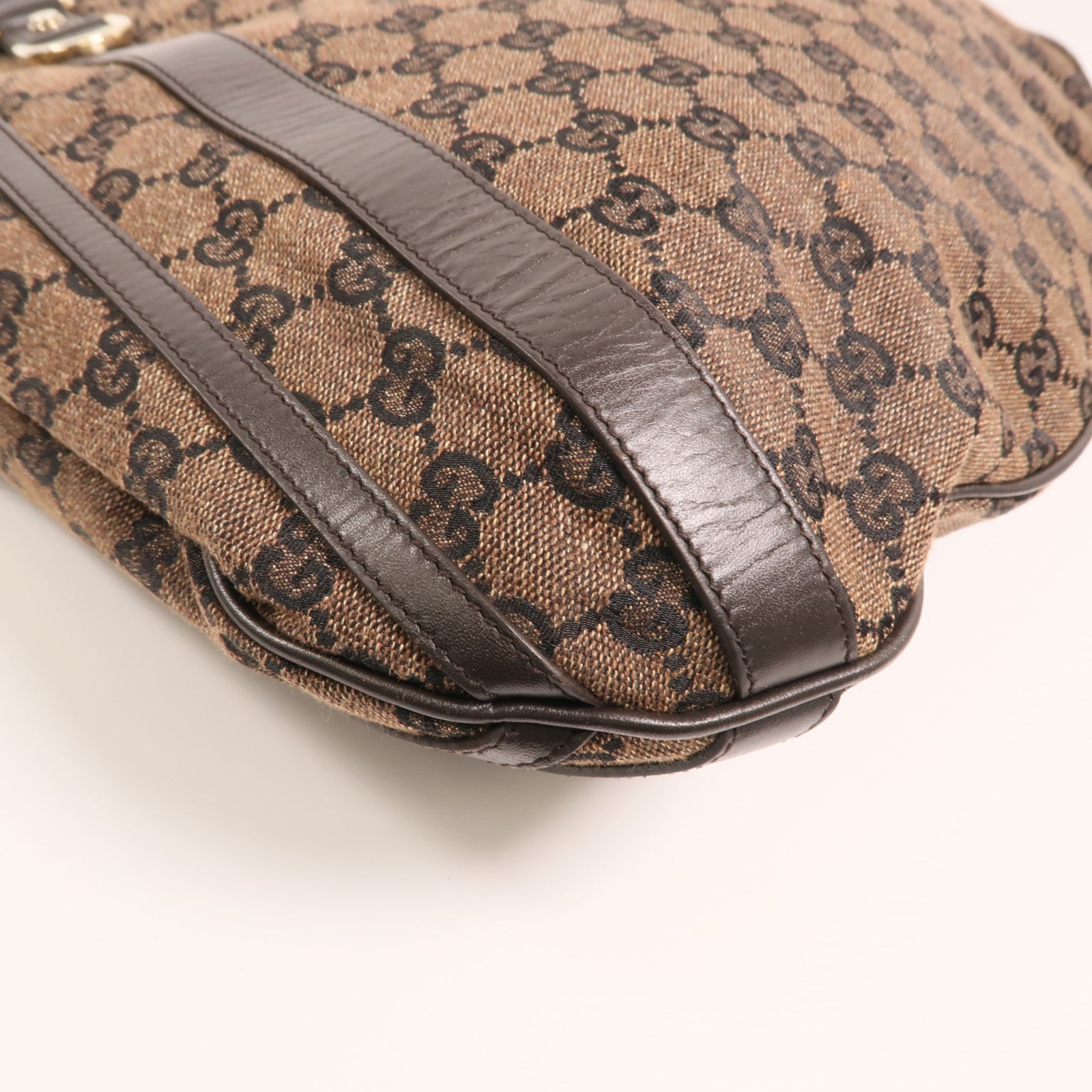 GUCCI GG帆布2 Way shoulder Bag金扣手挽肩背兩用袋